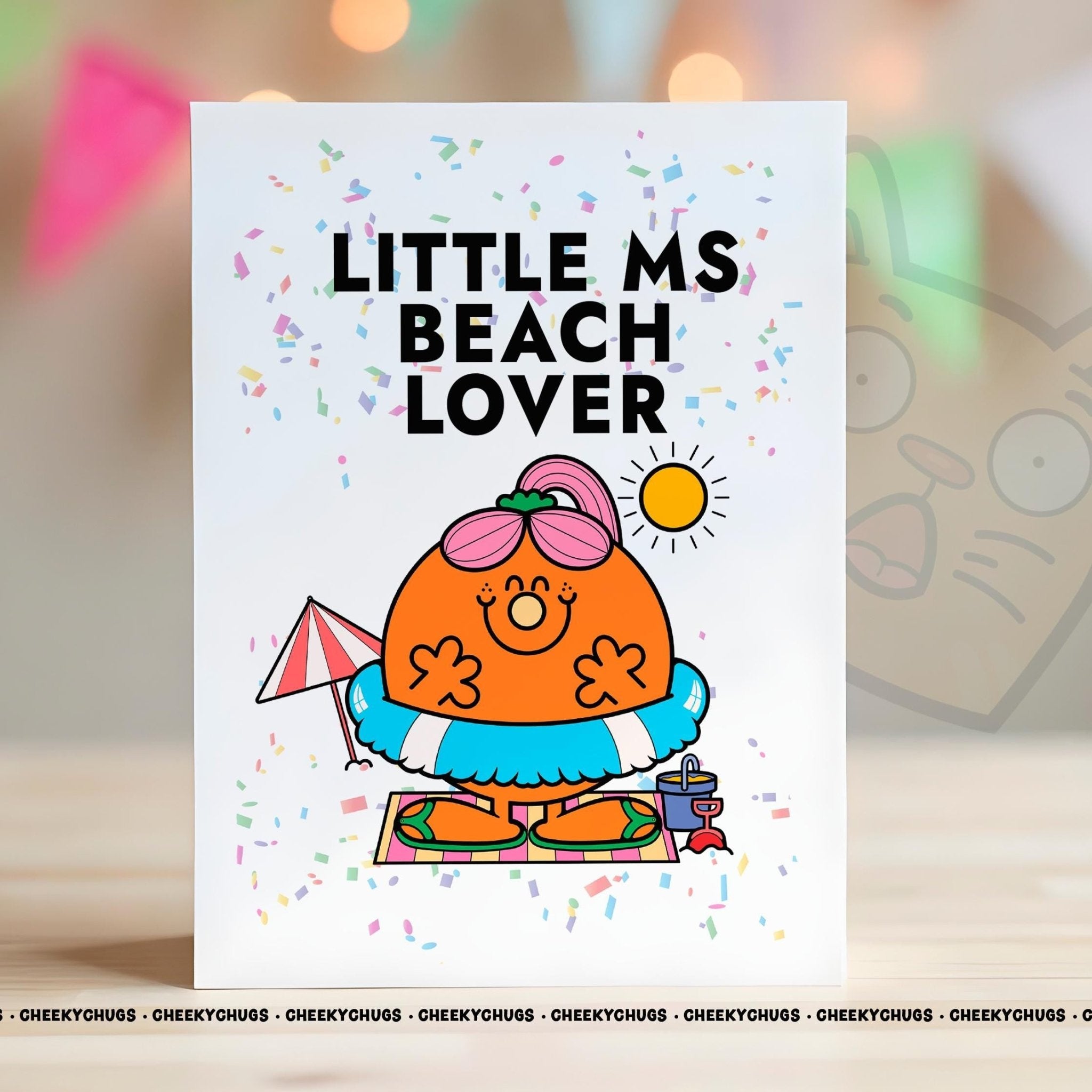 Beach Sand Card For Her Ideas Women's Miss Holiday Little Ms BEACH LOVER Cards Friday For 30th 40th 50th 60th - CHUGS - 0156 - CheekyChugs