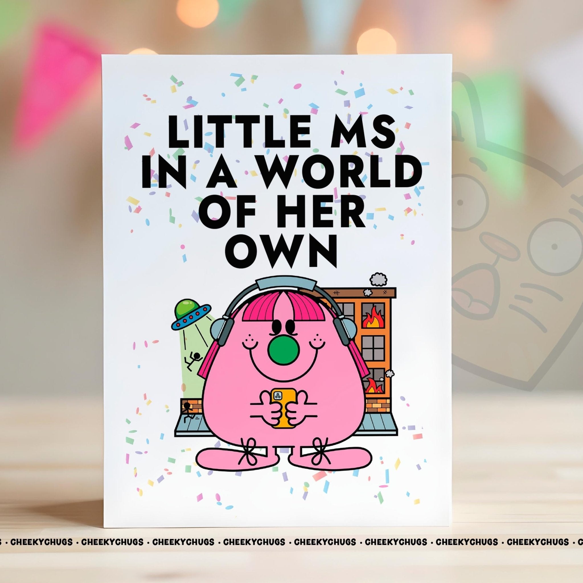 Funny Greeting Card For Her Ideas Women's Miss Little Ms World Of Her Own Cards Wife Girlfriend Friend Office Birthday - CHUGS - 0159 - CheekyChugs