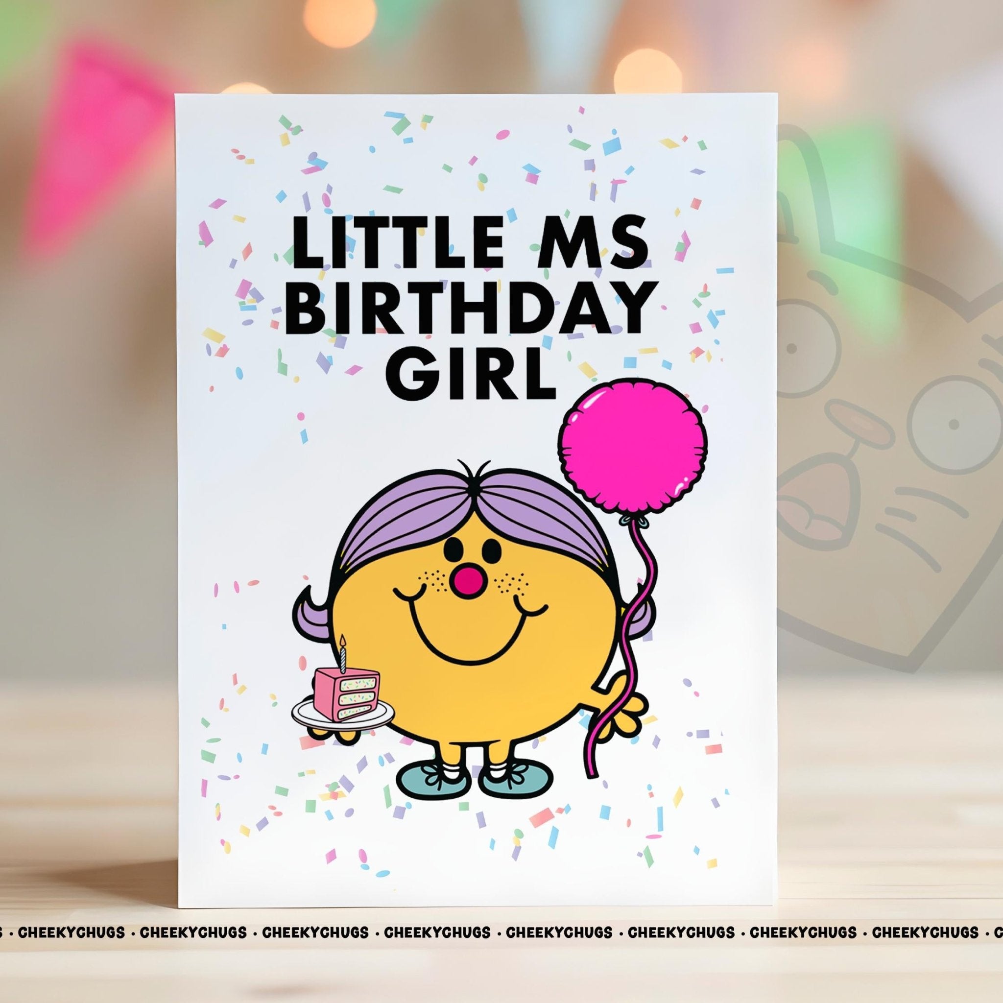 Girls 10th Birthday Card Novelty Little Ms BIRTHDAY GIRL Greeting Card For Her Miss Tenth Daughter Granddaughter Party Friend - CHUGS - 108 - CheekyChugs