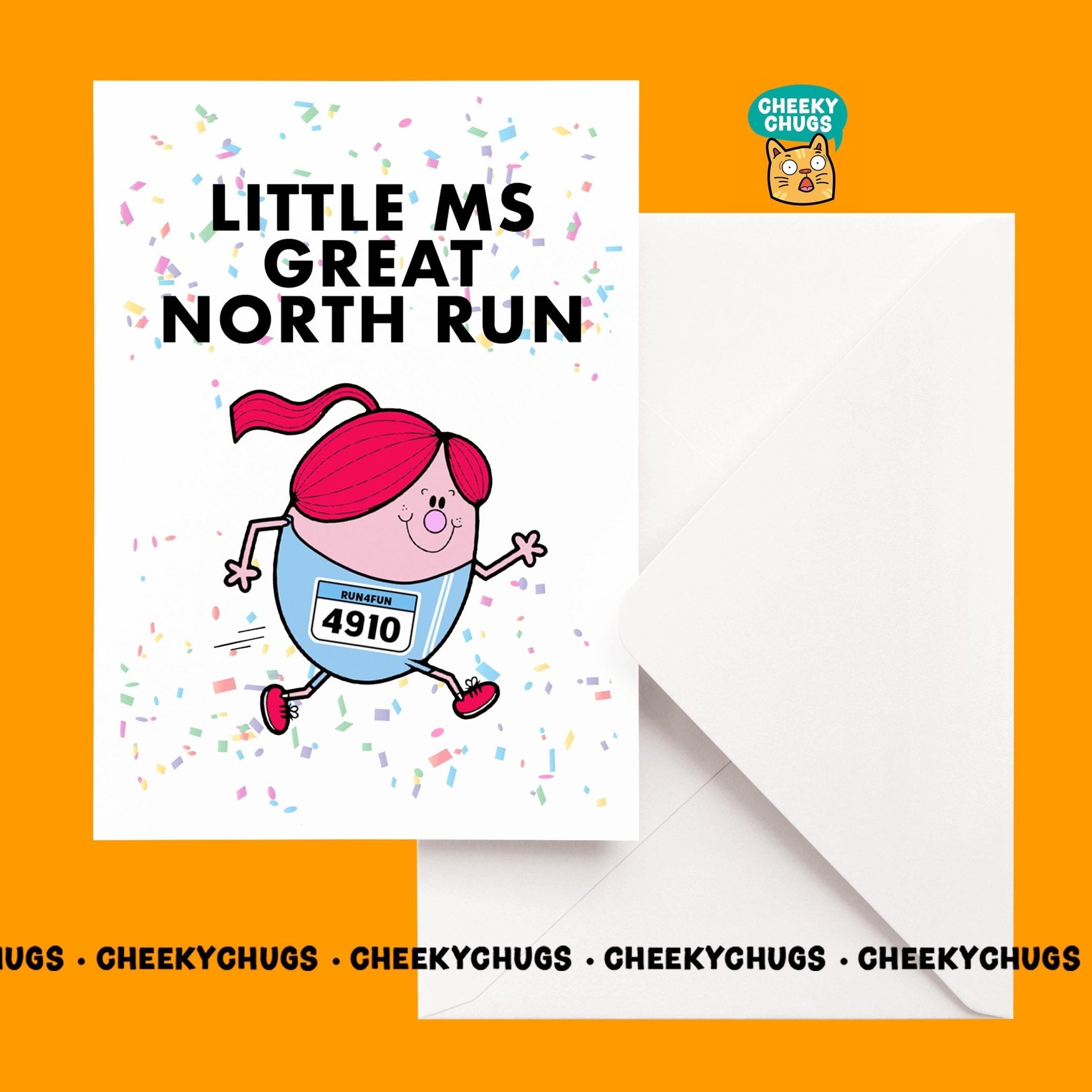 Novelty Card Little Ms GREAT NORTH Run Greeting Card For Her Miss Female Mum Friend Bestie Marathon Runner Running - CHUGS - 151 - CheekyChugs