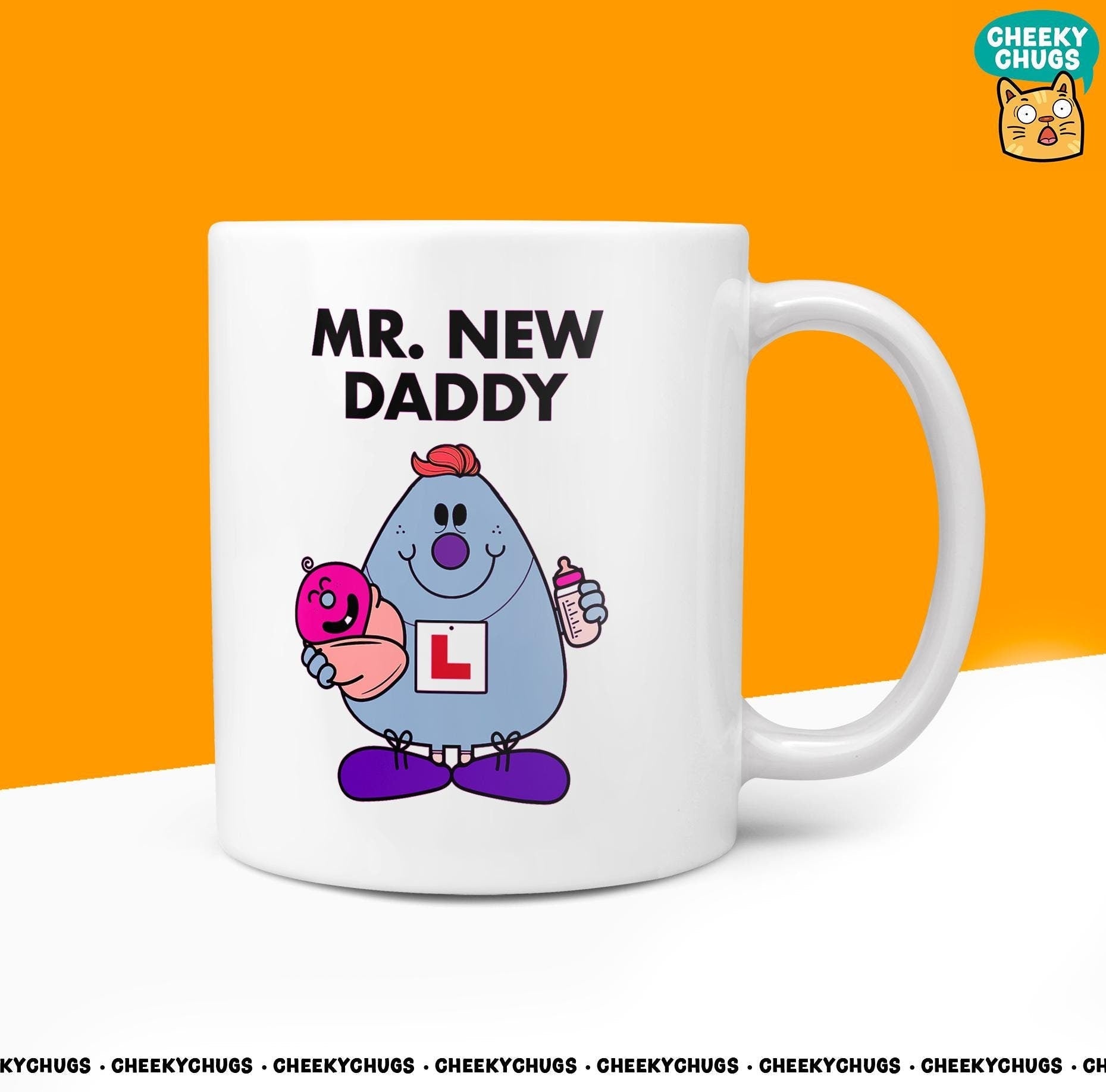 Novelty Little MR NEW DADDY Mug Funny Men Mens Pregnancy Gift Secret Santa Present Unique Rude Ceramic Novelty Birthday Christmas - CheekyChugs