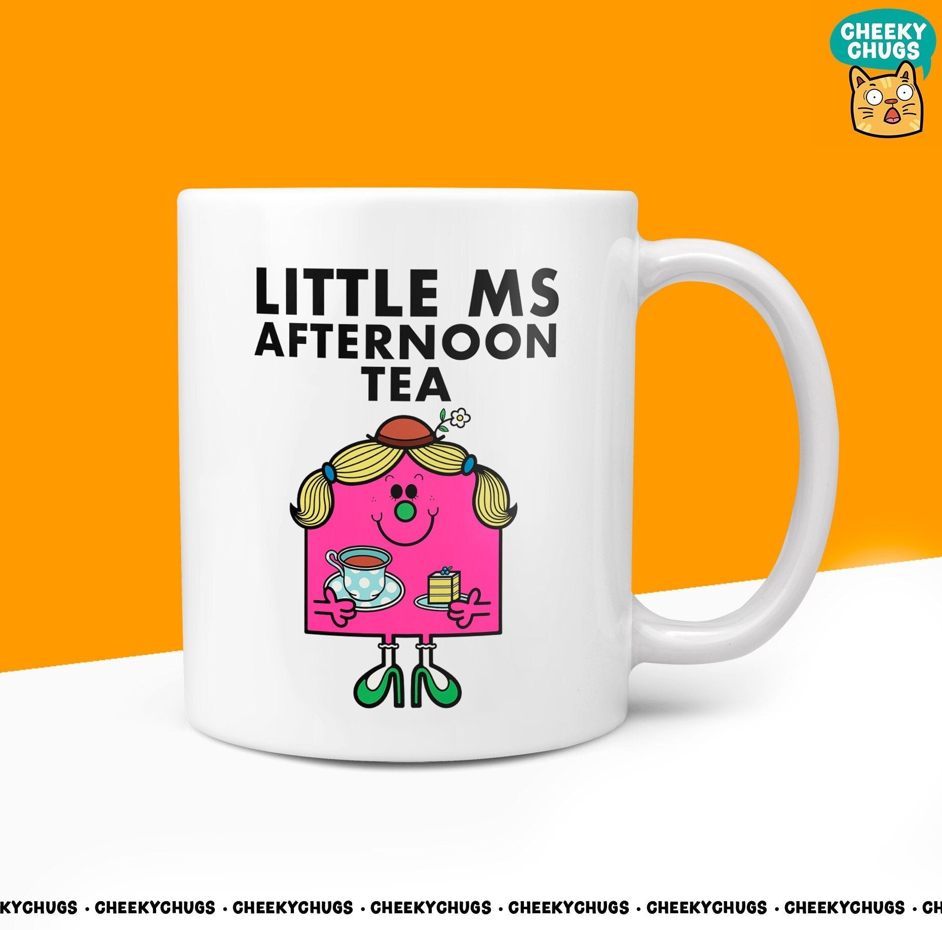 Novelty Little Ms AFTERNOON TEA 10oz Mug Funny Novelty Miss Women Mom Mothers Day Birthday Christmas Gifts Family Present For Her Coffee Cup - CheekyChugs