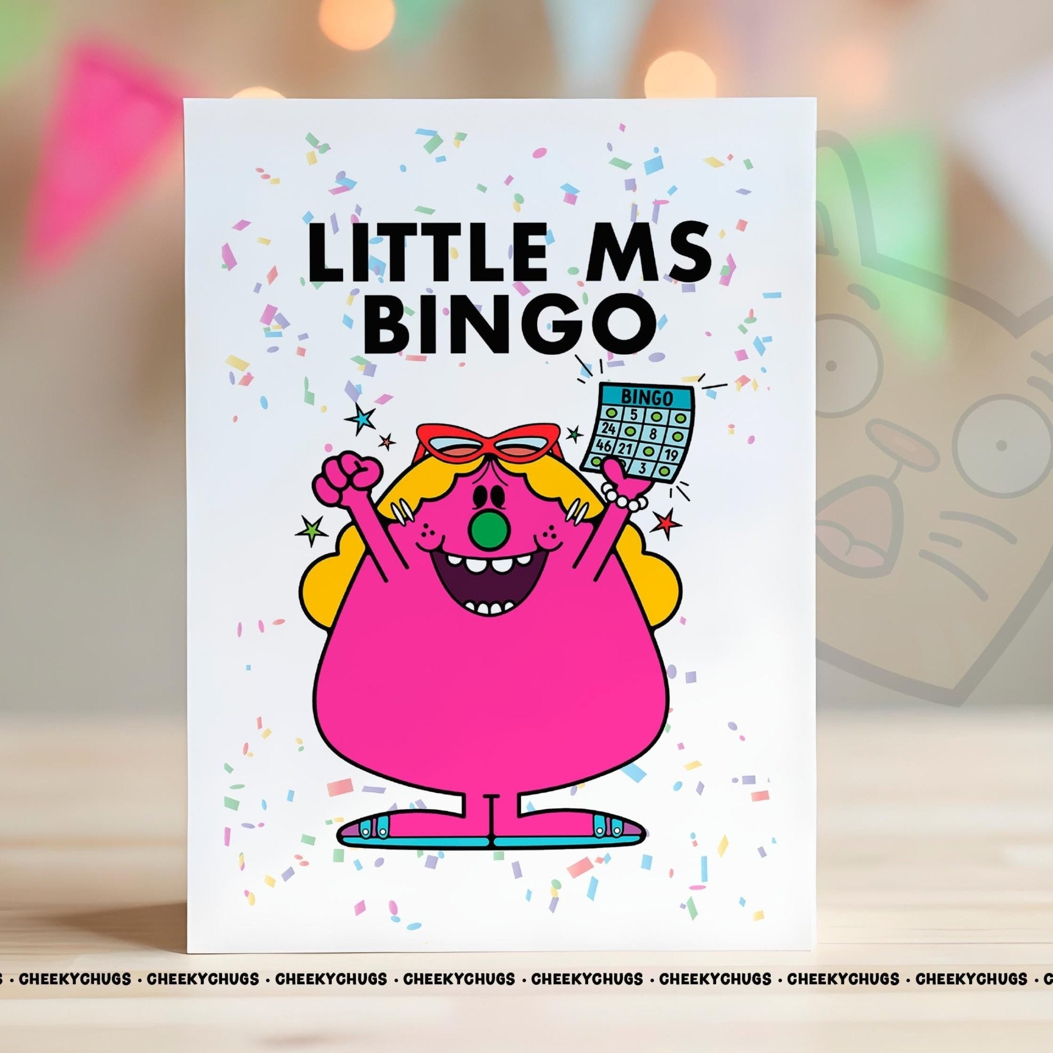 Novelty Little Ms BINGO Greeting Card For Her Miss Friend Bingo Player Night Hall Family Mum Birthday Card - CRD - CHUGS - 054 - CheekyChugs