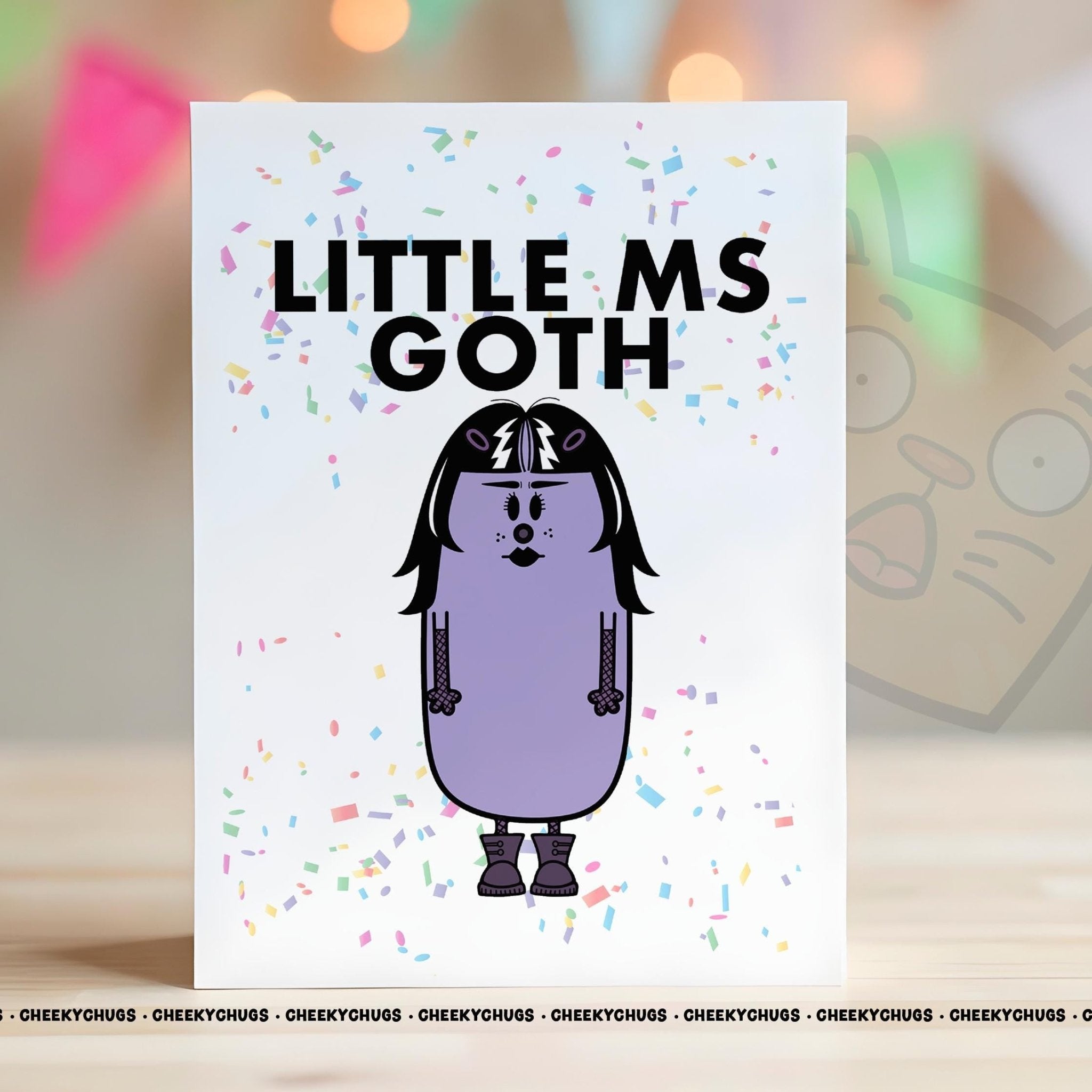Novelty Little MS GOTH Greeting Card For Her Miss 21st 30th 40th 50th Friend Work Family Sister Birthday Christmas Card - CHUGS - 098 - CheekyChugs