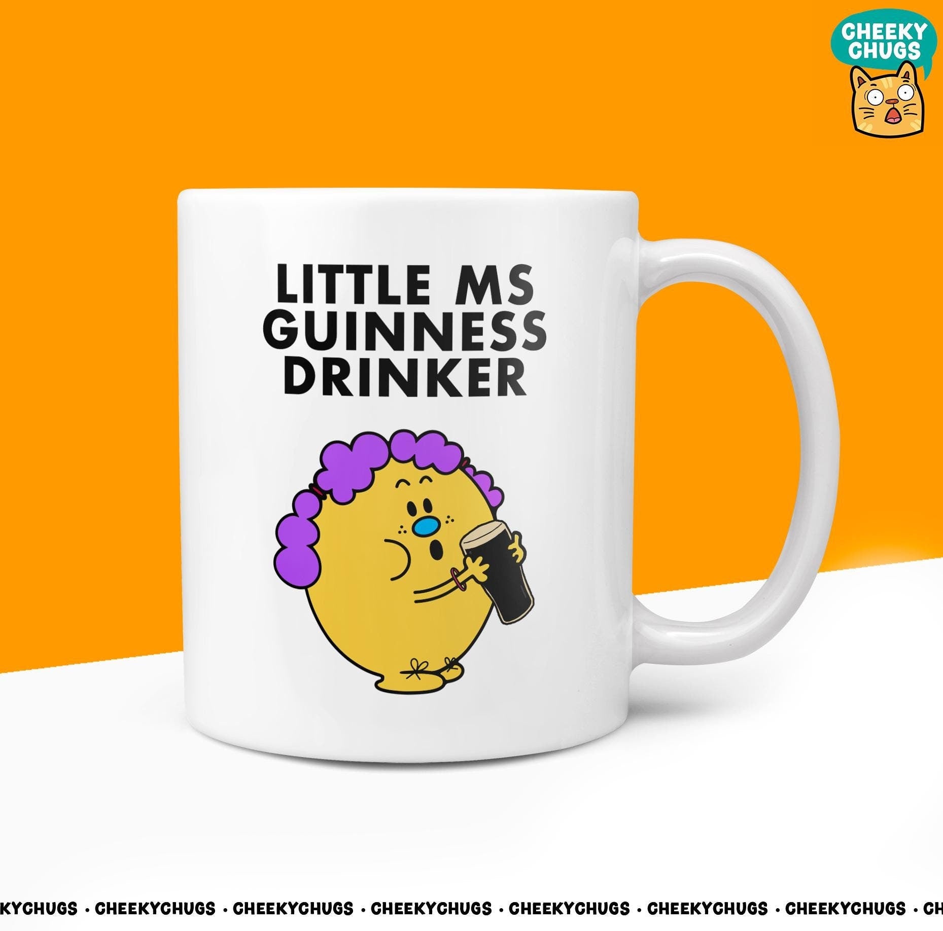 Novelty LITTLE Ms GUINNESS DRINKER Mug Funny Women Miss Her Gift Secret Santa Present Unique Ceramic Birthday Christmas 10oz Coffee Cup - CheekyChugs