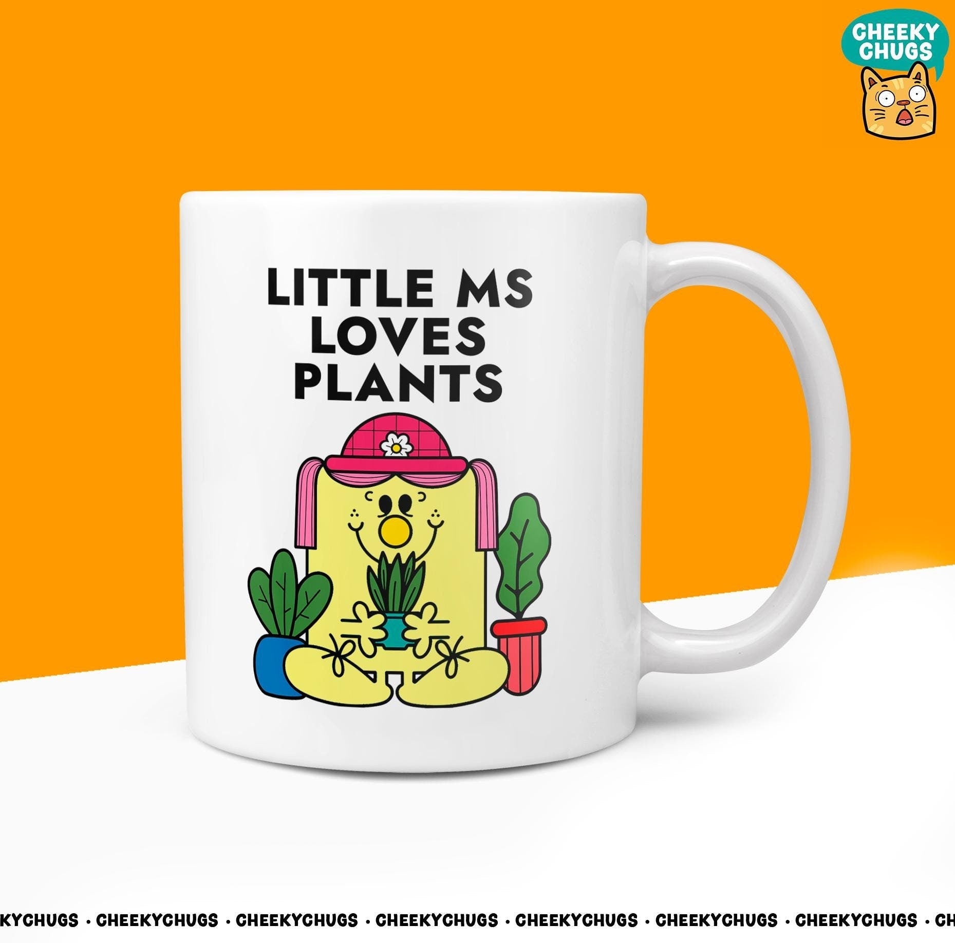Novelty Little MS LOVES PLANTS Mug Funny Women's Miss Her Gift Secret Santa Present Ceramic Novelty Parody Birthday Christmas Coffee Tea Cup - CheekyChugs