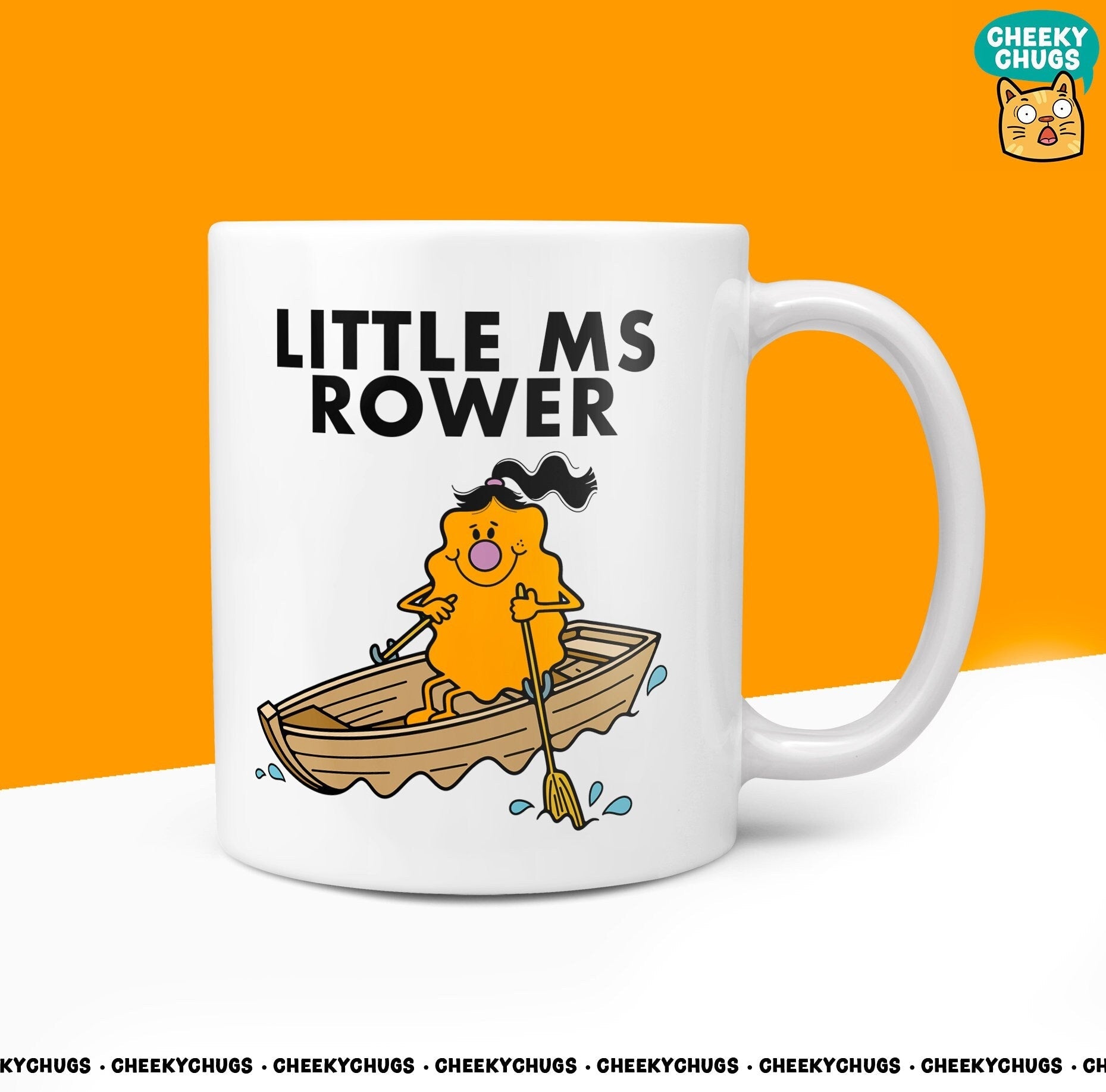 Novelty Little Ms ROWER 10oz Coffee Mug - Rowing Gifts For Her Miss Female Team Rowing Water Sports Gift Birthday Christmas - CheekyChugs