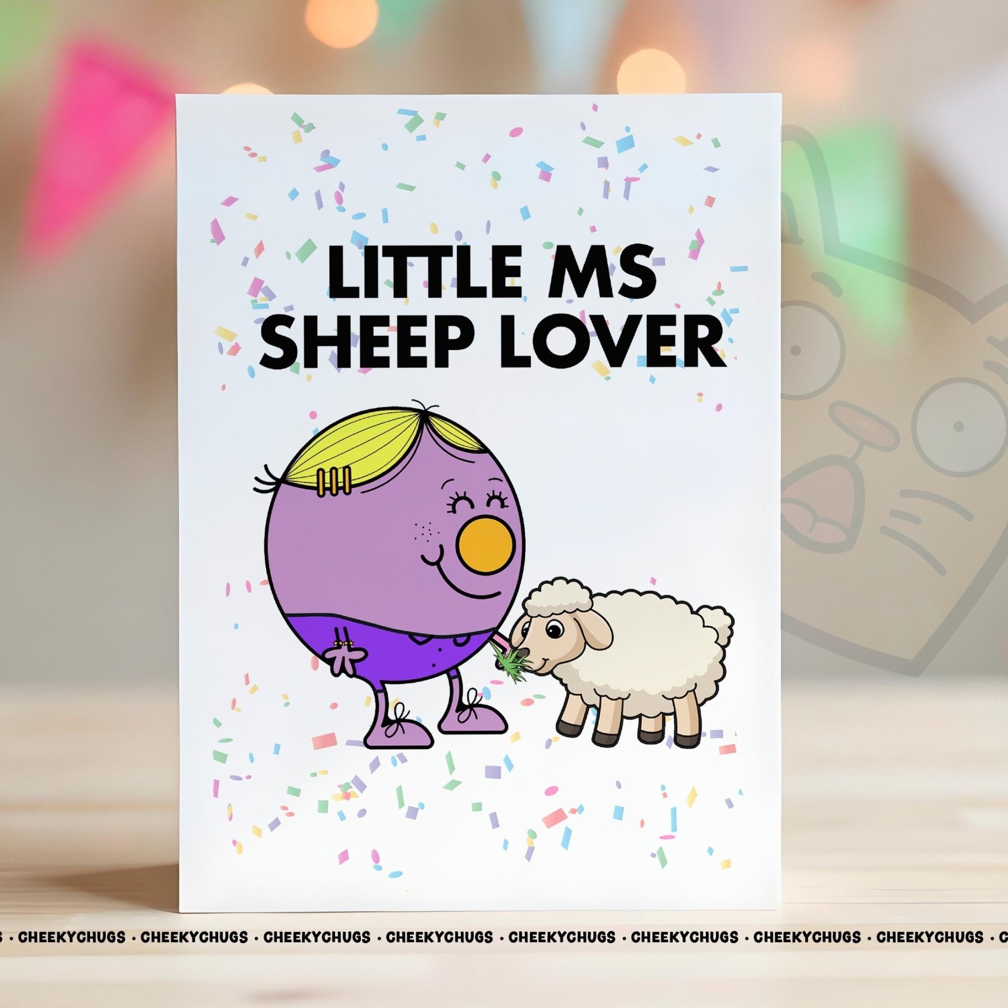 Novelty Little Ms SHEEP Lover Greeting Card For Her Miss Friend Family Sister Farm Farmer Gifts Cards - CRD - CHUGS - 050 - CheekyChugs