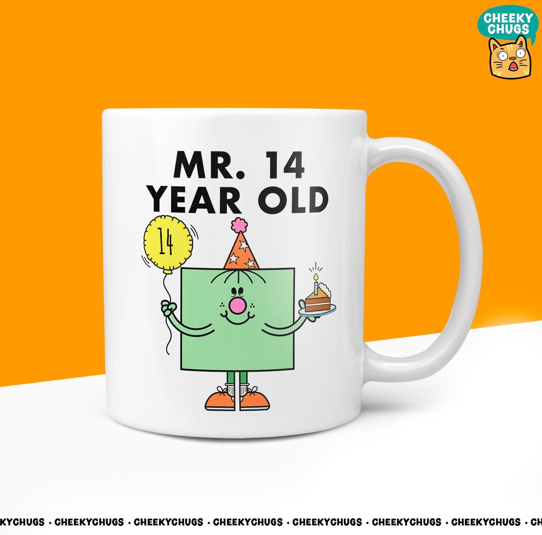Novelty MR 14 YEAR OLD Mug Funny Mens Men Man Him Gift Secret Santa Present Unique Rude Ceramic Novelty 14th Birthday Ideas Christmas 10oz - CheekyChugs