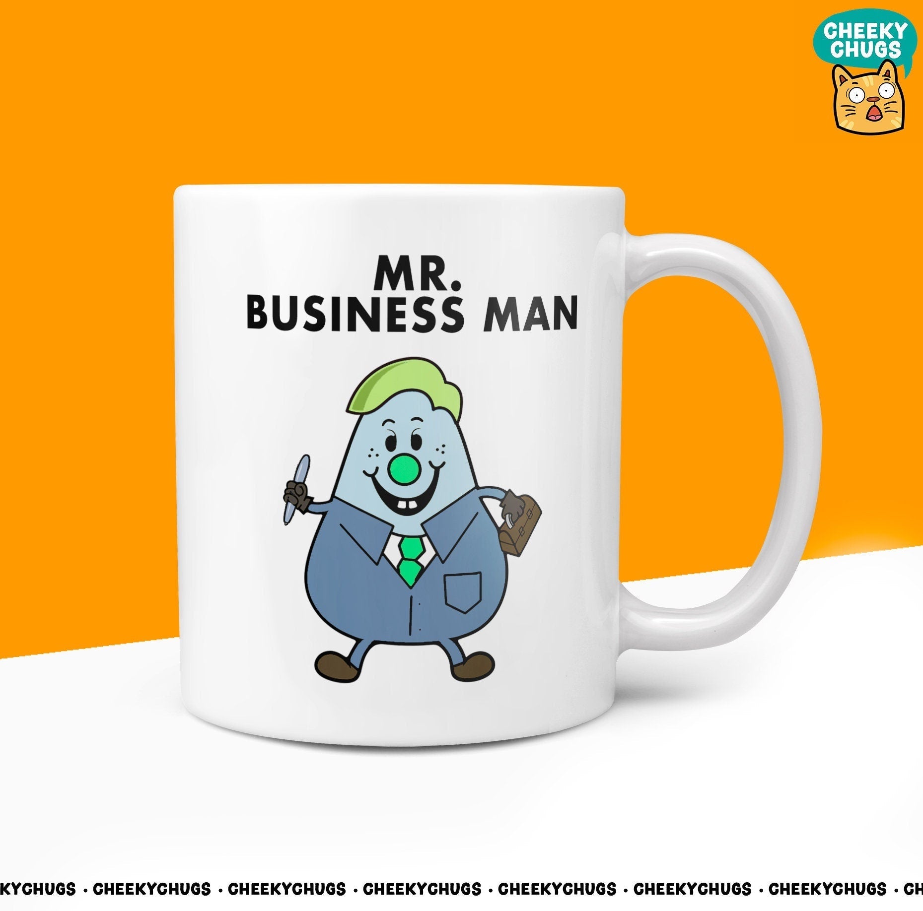 Novelty MR BUSINESS MAN 10oz Coffee Mug - Gift for Men Him Director Own Boss Office Present Ideas For Birthday Christmas Manager - CheekyChugs
