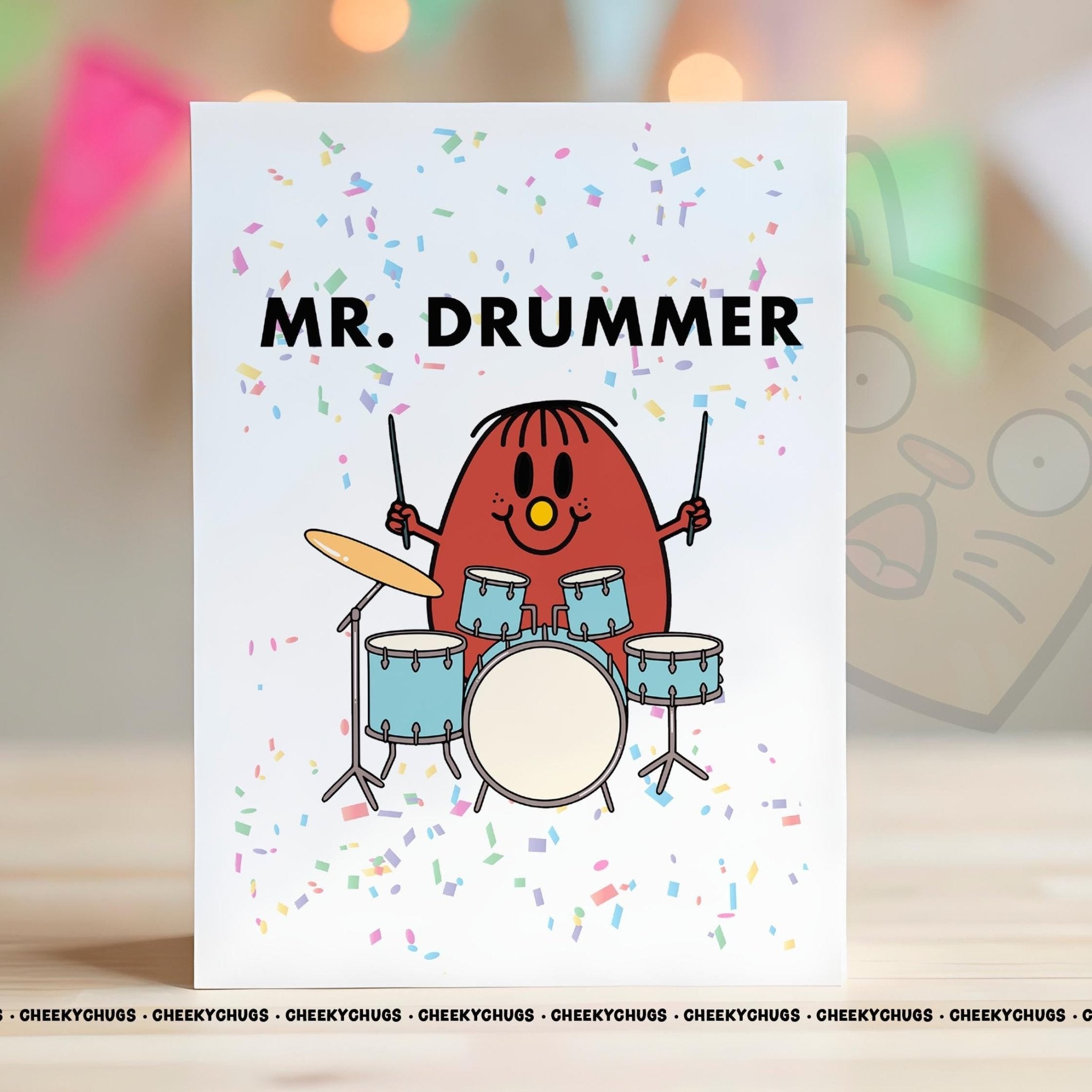Novelty MR DRUMMER Greeting Card For Him Men 21st 30th 40th 50th 60th Friend Family Dad Birthday Christmas Card - CHUGS - 077 - CheekyChugs