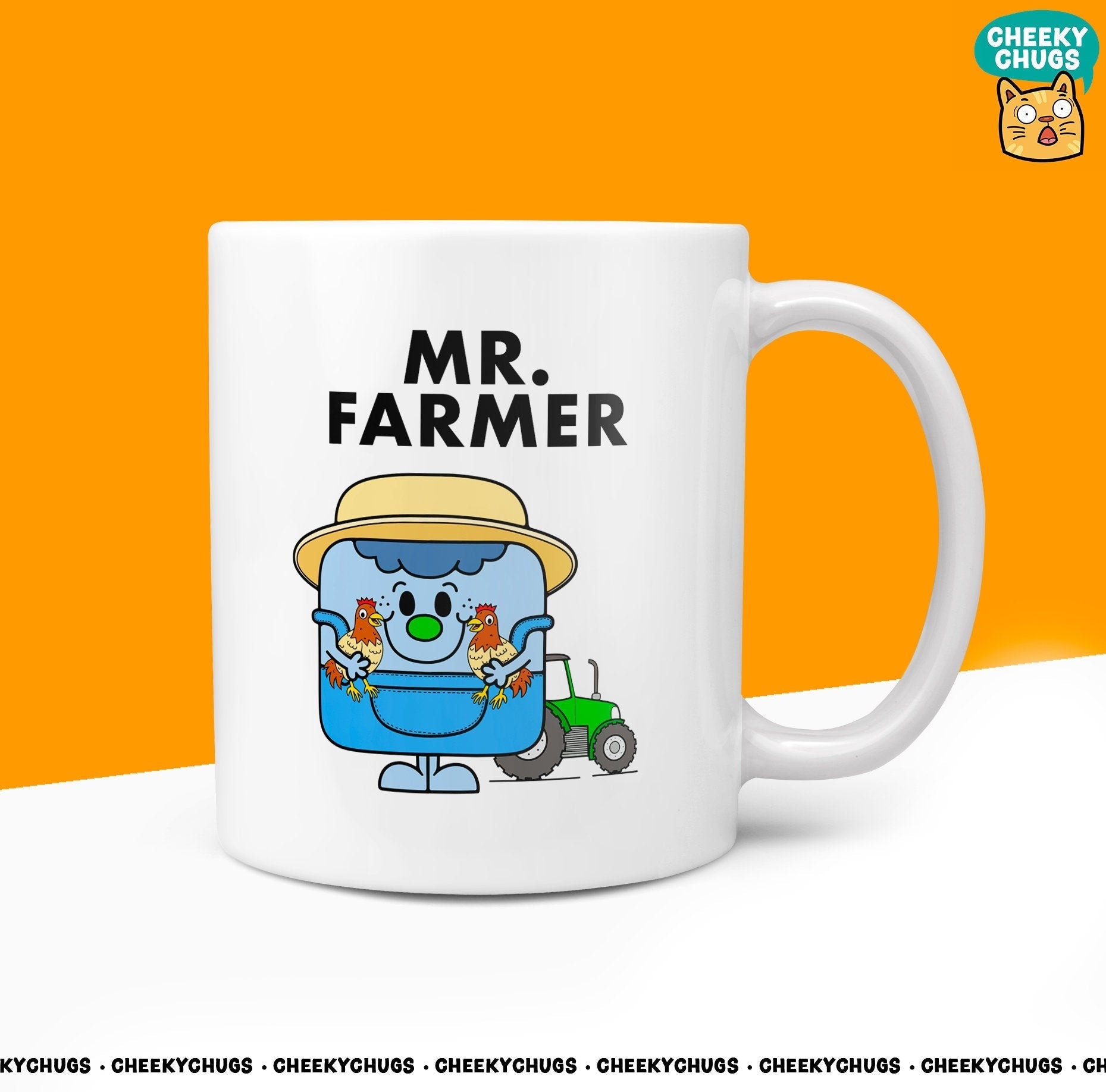 Novelty MR FARMER 10oz Coffee Mug - Funny Men Male Cup For Farm Farmer Team Christmas Birthday Friend Office Coffee Mug - CheekyChugs