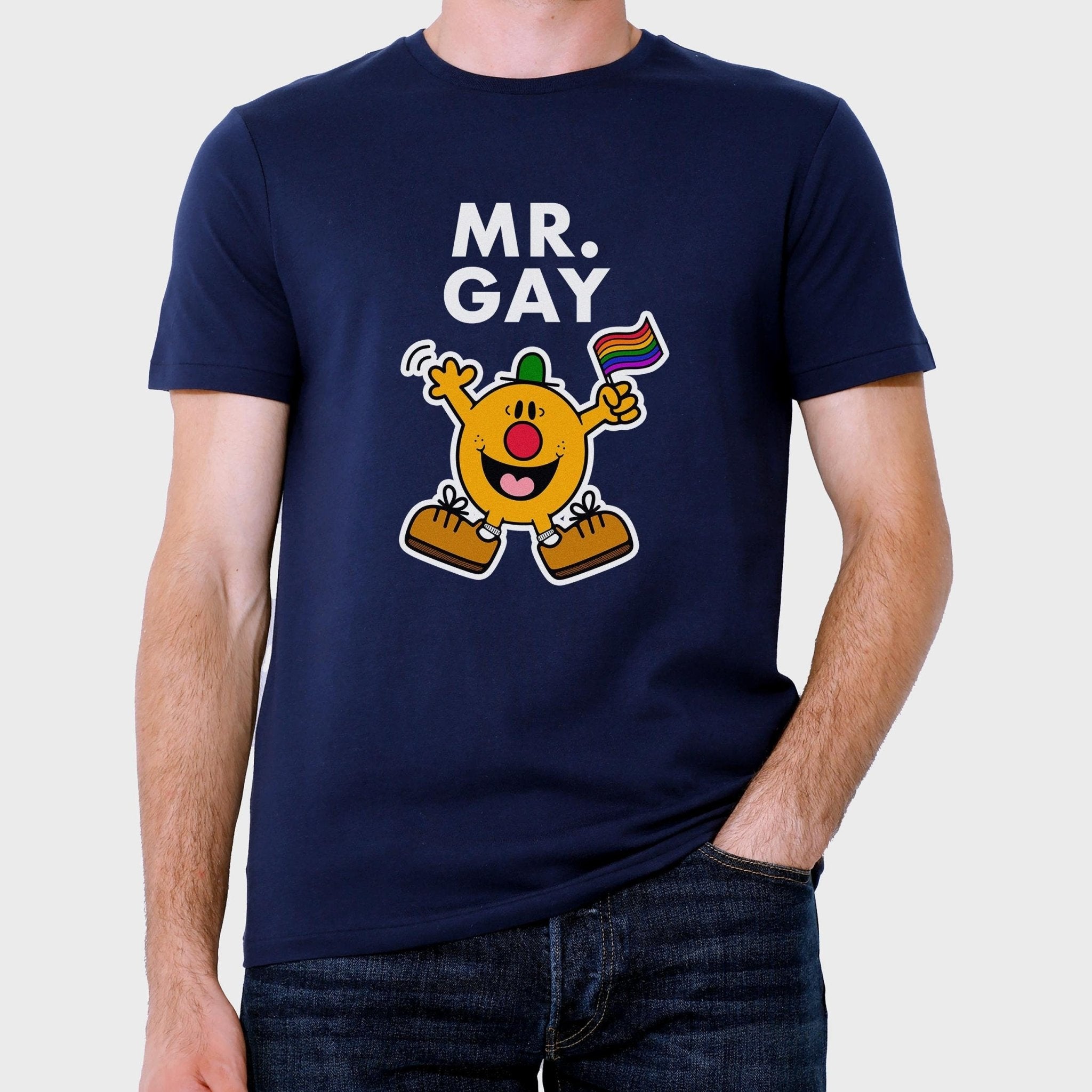 Novelty MR GAY T-Shirt Tee Funny Gift Unisex Mens Gifts Secret Santa Present Men Him T Shirt Pride Birthday Christmas S, M, L, XL Sizing - CheekyChugs