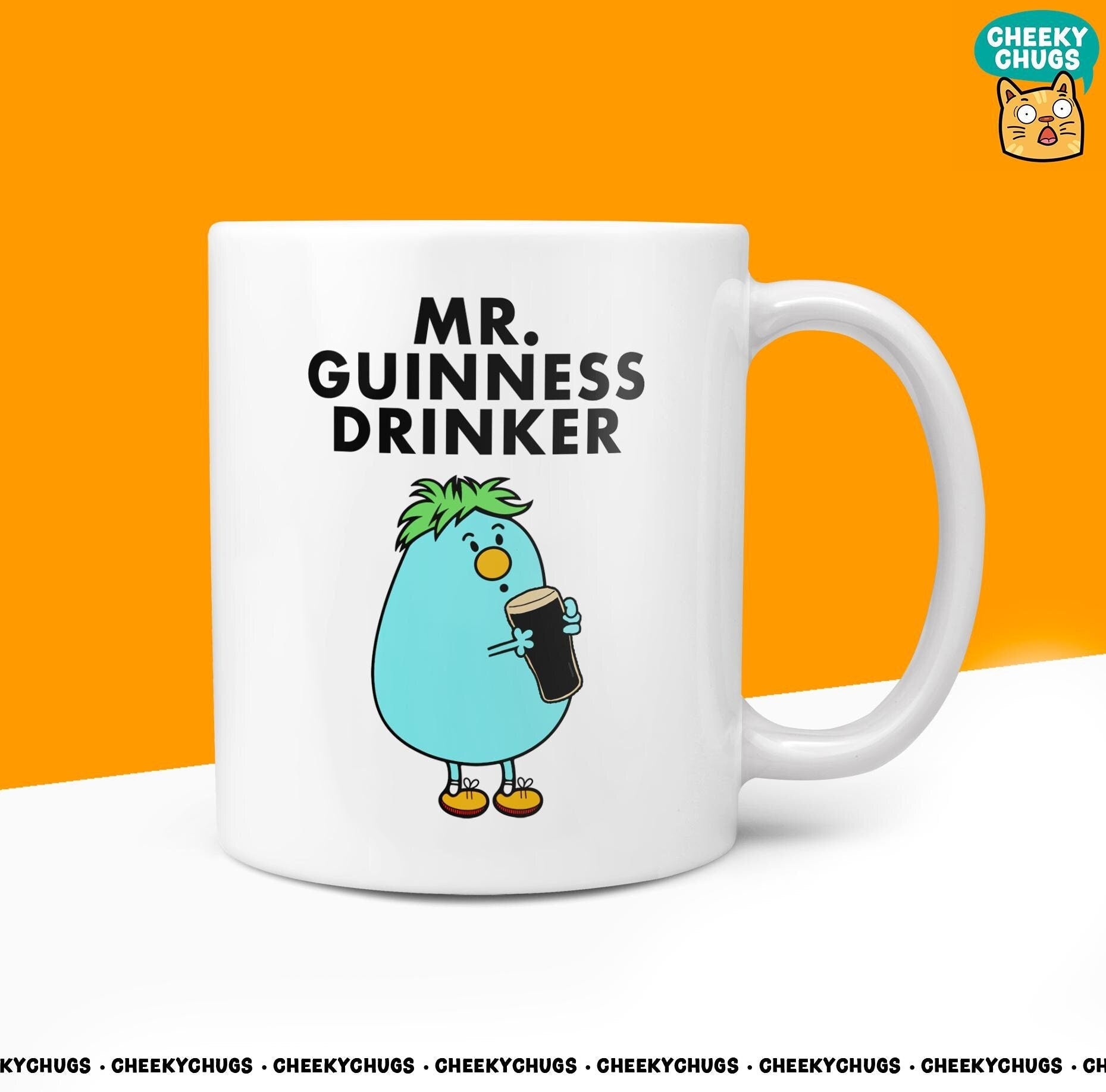Novelty MR GUINNESS DRINKER Mug Funny Men Mr Him Gift Secret Santa Present Unique Ceramic Novelty Office Birthday Christmas 10oz Coffee Cup - CheekyChugs