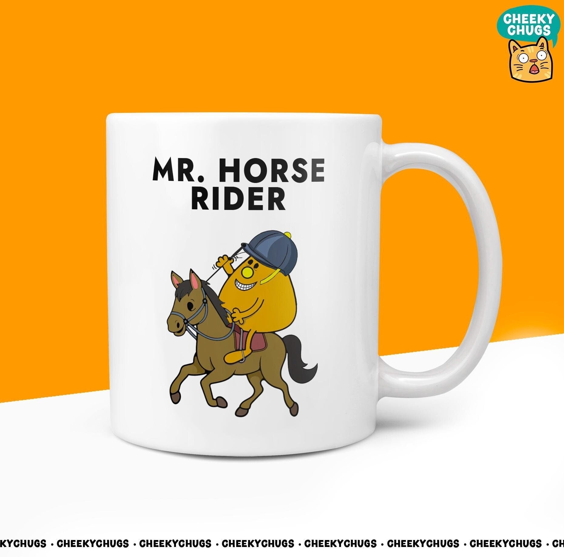Novelty MR HORSE RIDER 10oz Coffee Mug - Horse Gifts For Men Him Mens Riding Polo Racing Stables Gift Birthday Christmas - CheekyChugs