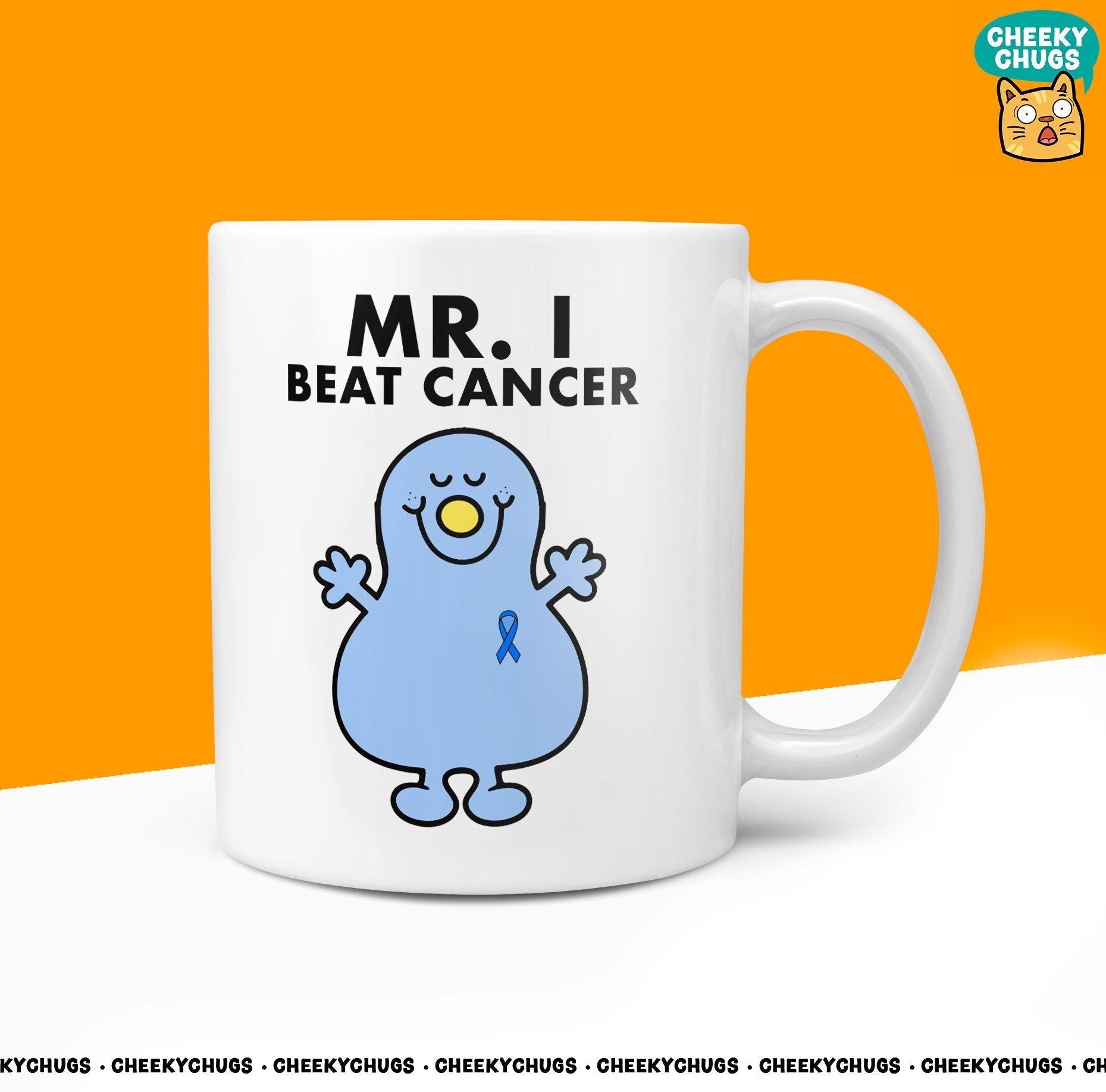 Novelty Mr I BEAT CANCER Mug Funny Men Mr Him Gift Secret Santa Present Unique Ceramic Novelty Office Birthday Christmas 10oz Coffee Tea Cup - CheekyChugs