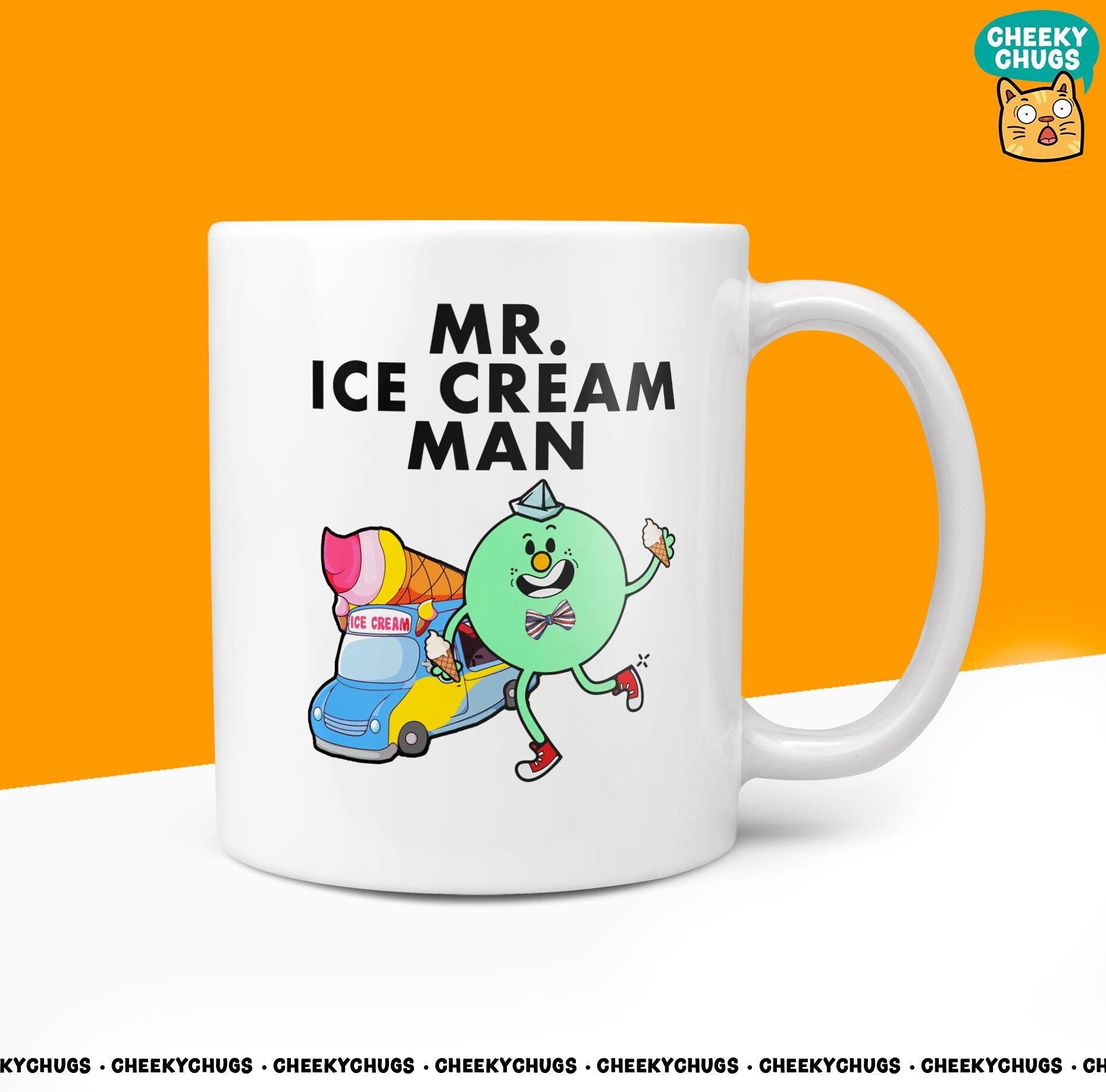 Novelty Mr ICE CREAM MAN 10oz Coffee Mug - Funny Mr Male Cup For Christmas Birthday Gift Present Friend Coffee Mugs - CheekyChugs