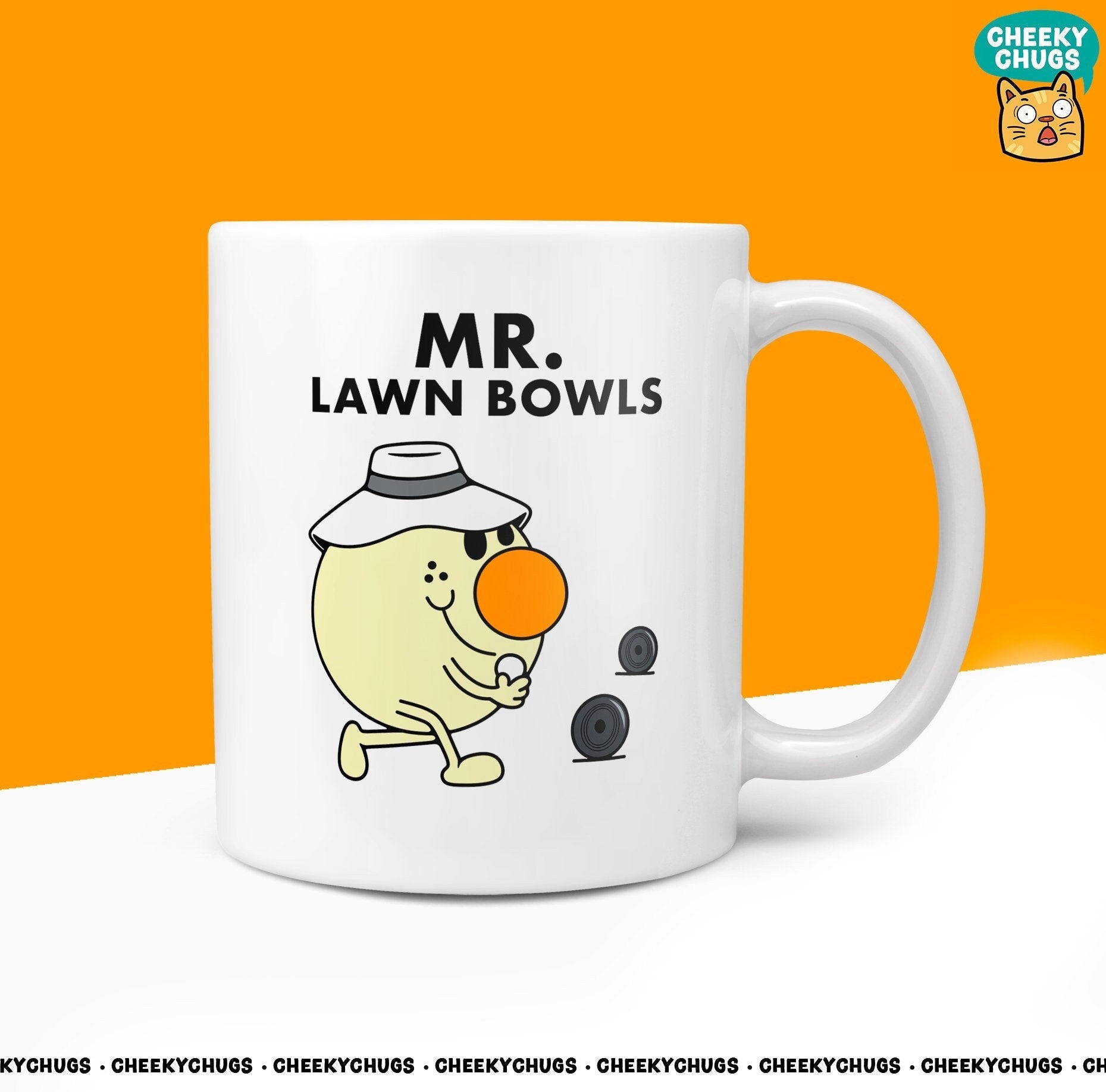 Novelty Mr LAWN BOWLS 10oz Coffee Mug - Funny Men Male Cup For Lawn Bowls Team Christmas Birthday Friend Office Coffee Mug - CheekyChugs