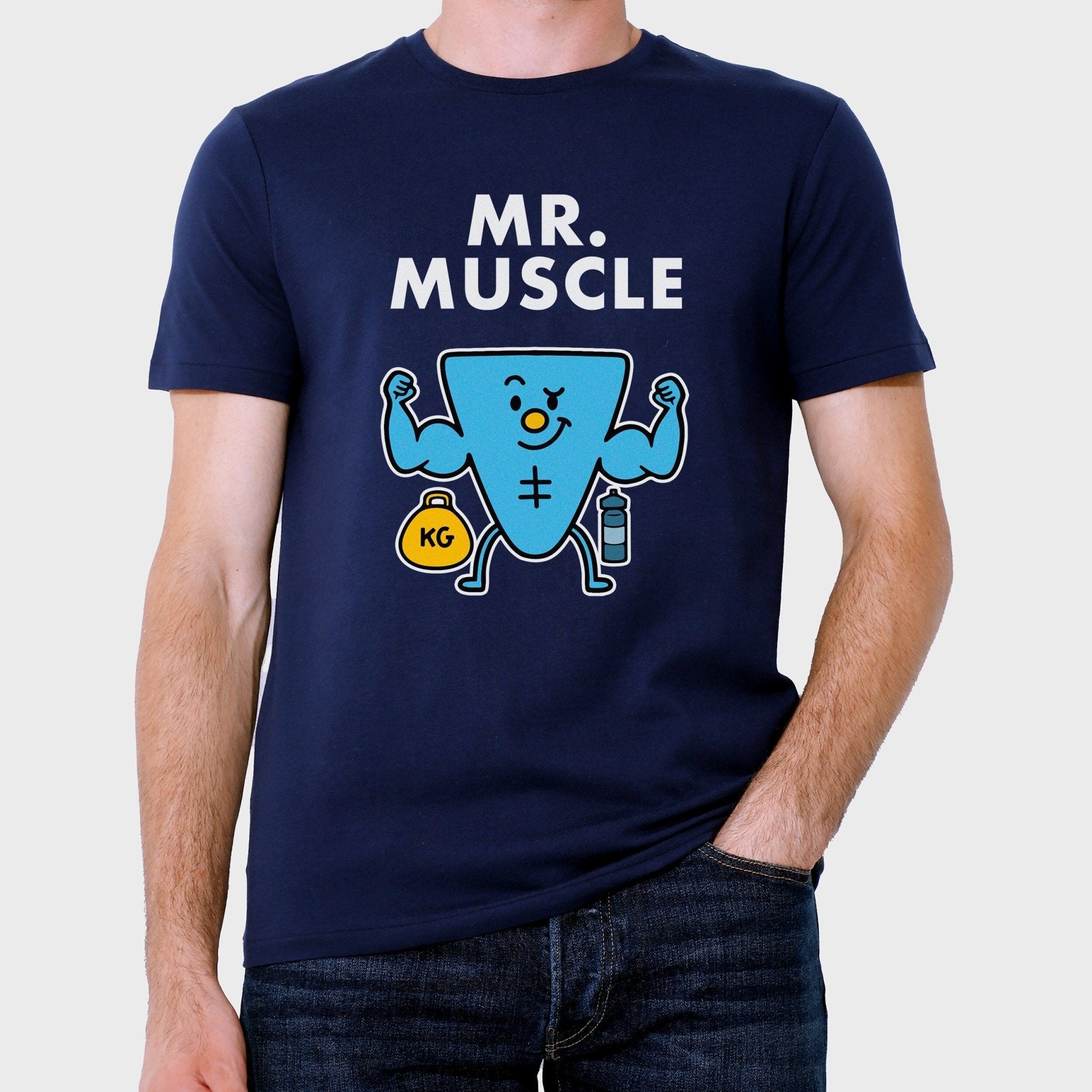 Novelty MR MUSCLE T-Shirt Tee Funny Gift Men Unisex Women's Gifts Secret Santa Present Miss Unique Birthday Christmas S, M, L, XL Sizing - CheekyChugs