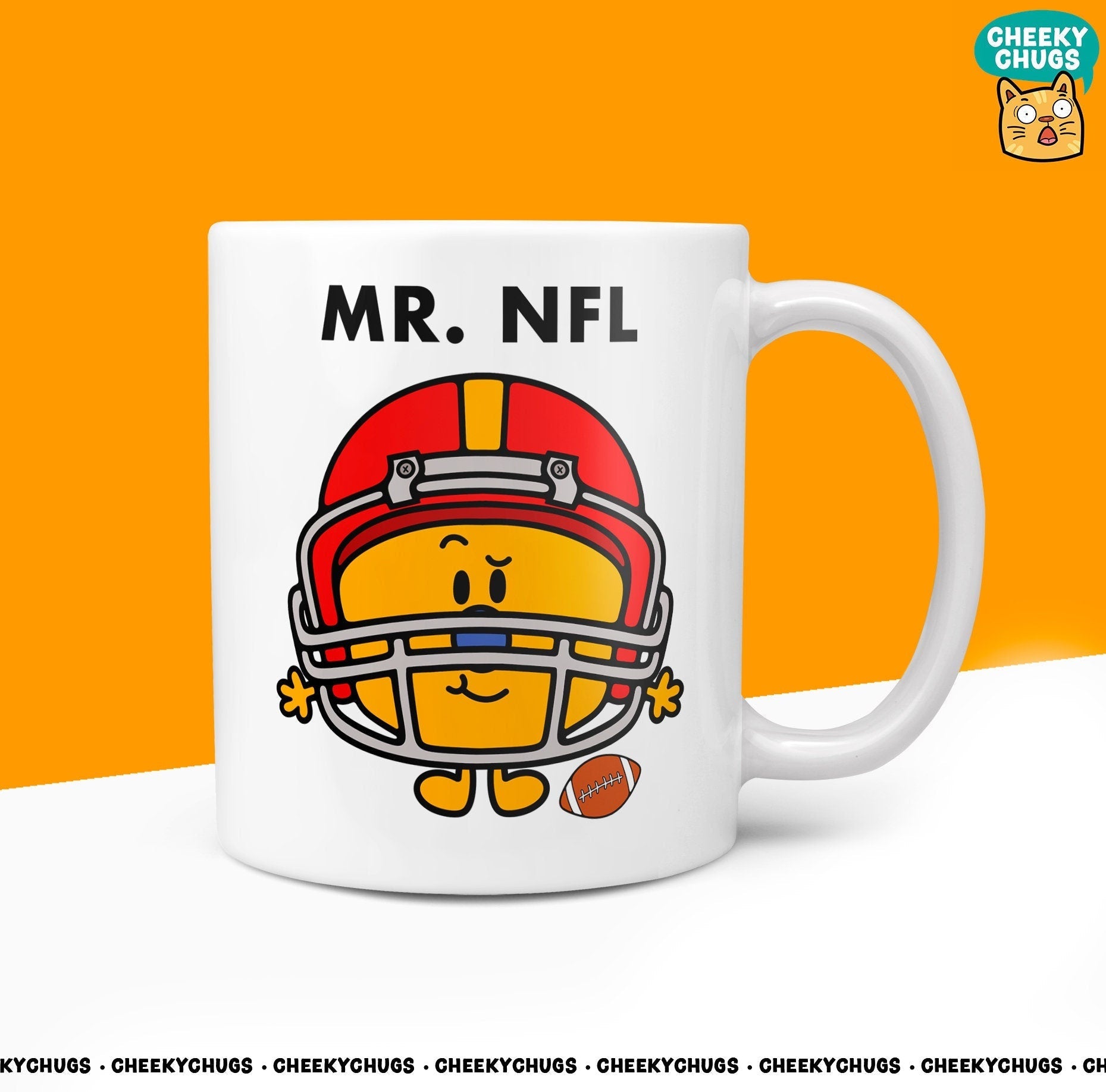 Novelty Mr NFL Mug Funny Men Mr Him Gift Secret Santa Present Unique Ceramic Novelty Office Birthday Christmas 10oz Coffee Tea Cup - CheekyChugs