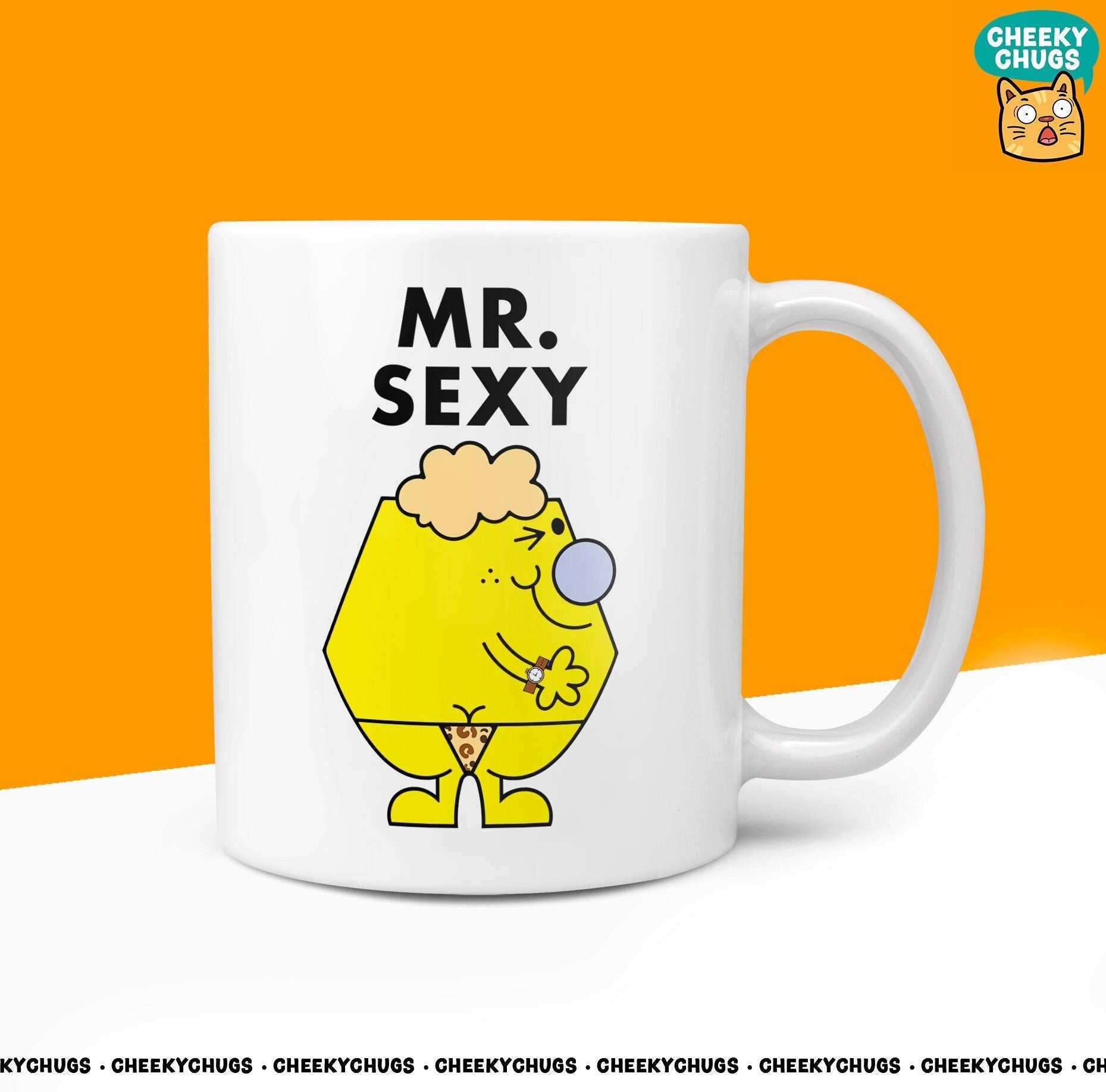 Novelty Mr SEXY 10oz Coffee Mug - Ideal Boyfriend Husband Dad Gift for Men Valentines Durable Fit DILF for Men Him Design Buff Tasty - CheekyChugs