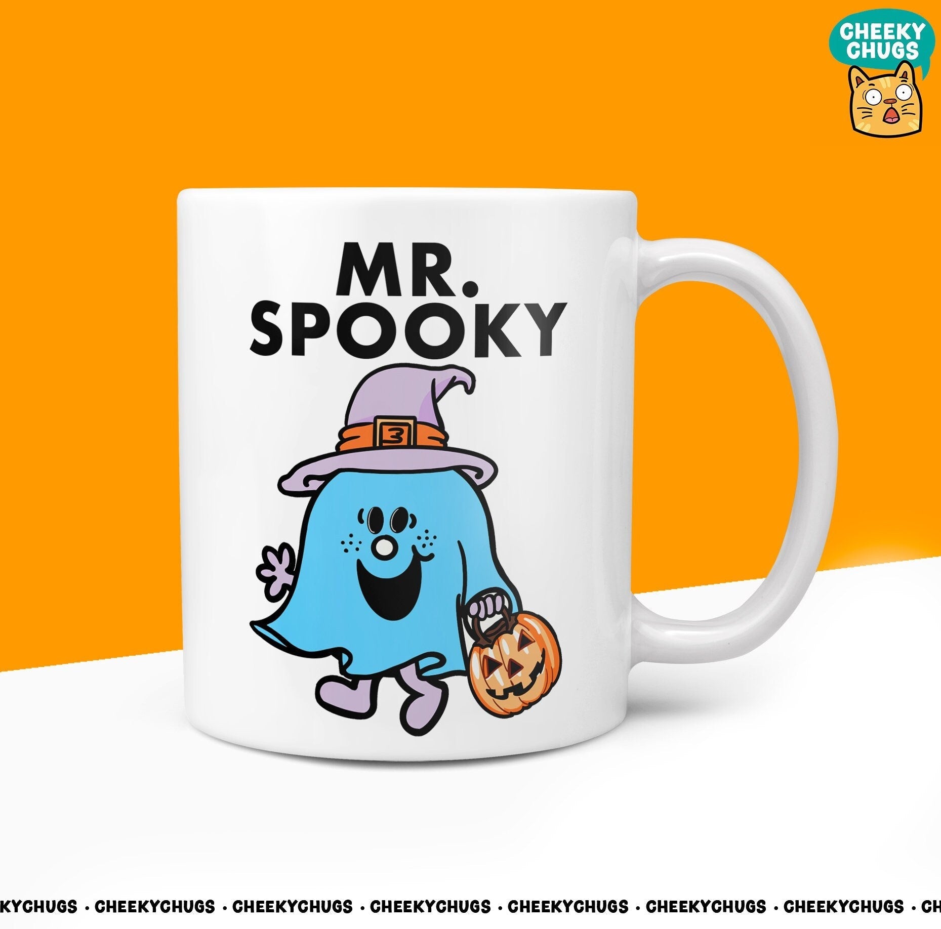 Novelty Mr SPOOKY Mug Funny Men Mr Him Gift Halloween Present Unique Ceramic Novelty Office Birthday Christmas 10oz Coffee Tea Cup - CheekyChugs