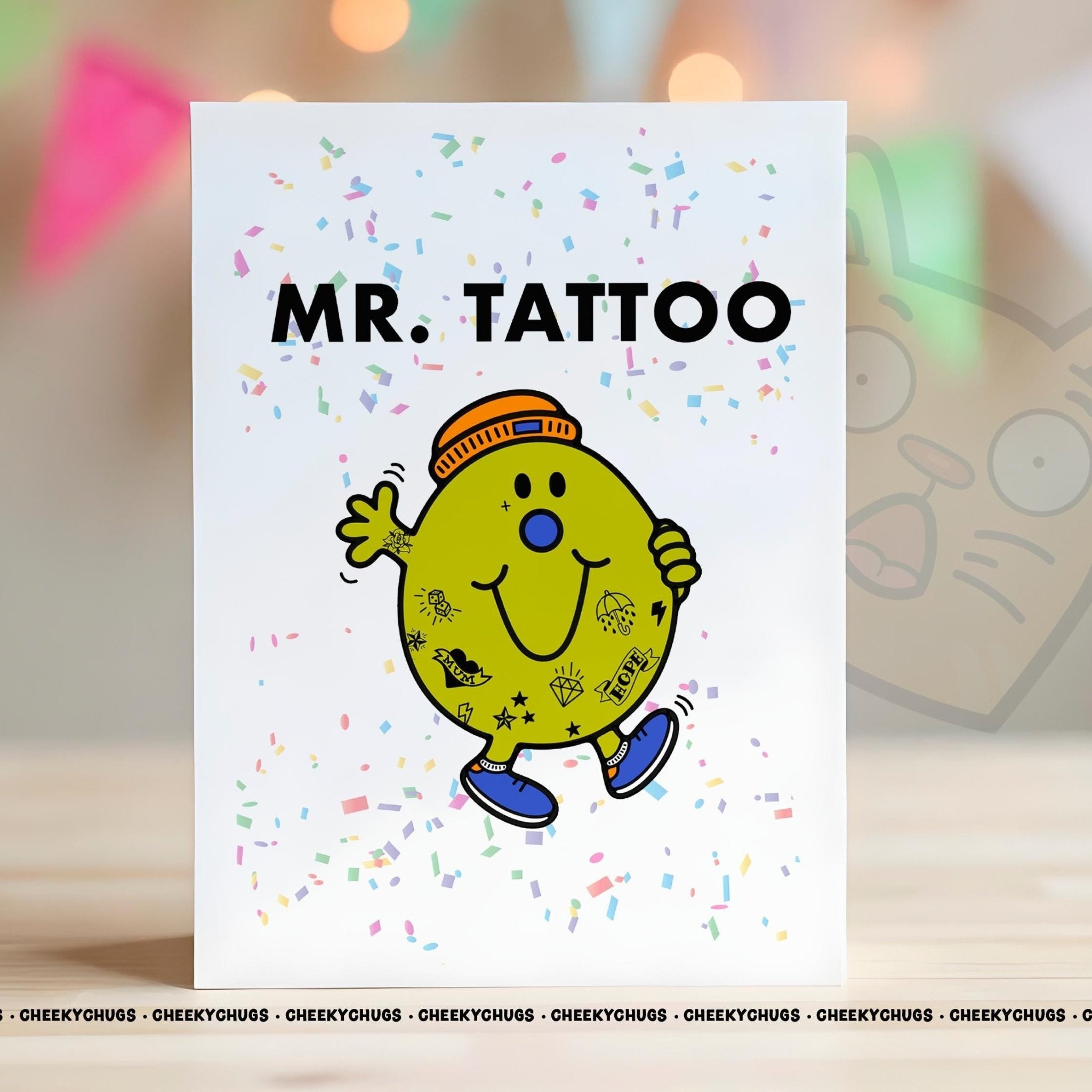 Novelty MR TATTOO Greeting Card For Him Men 21st 30th 40th 50th 60th Friend Family Dad Birthday Christmas Card - CHUGS - 082 - CheekyChugs