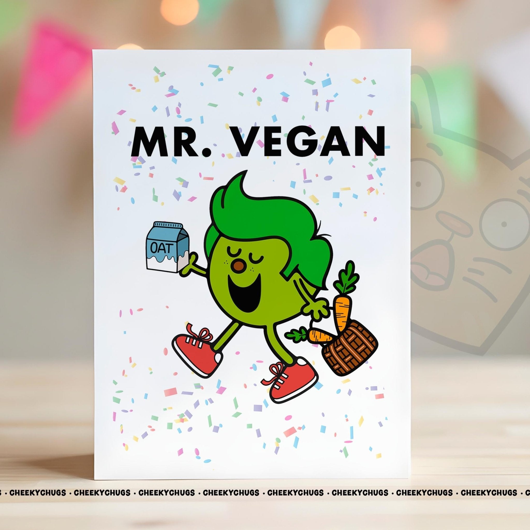 Novelty Mr Vegan Greeting Card For Him Men Friend Family Brother Birthday Vegans Christmas 21st, 30th, 40th, 50th, 60th Him - CRD - CHUGS - 007 - CheekyChugs