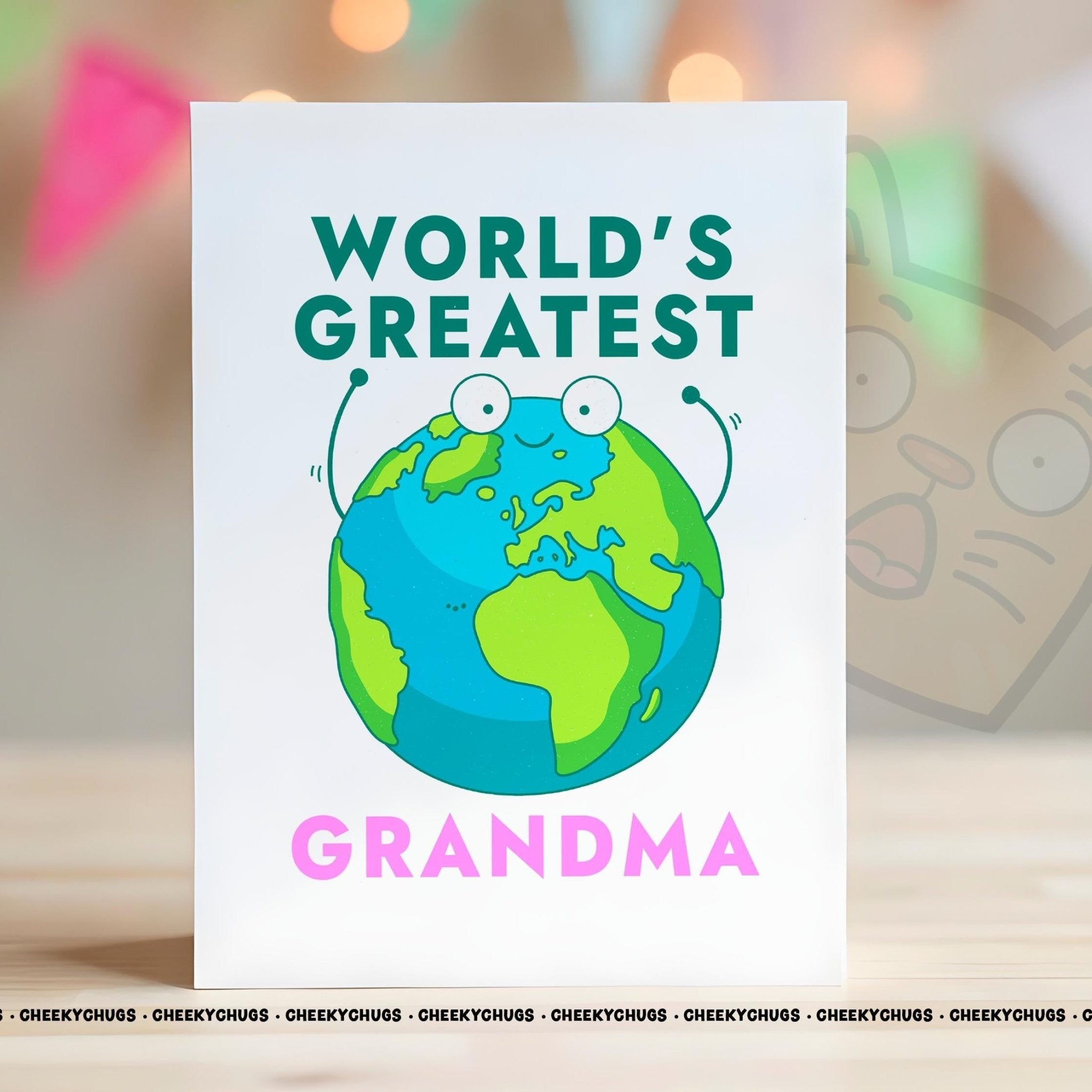 WORLD'S GREATEST GRANDMA Birthday Greeting Card For Her Women Mum Novelty Grandma Nanny Nan 50th 60th 70th 80th Card Ideas 0195 - CheekyChugs