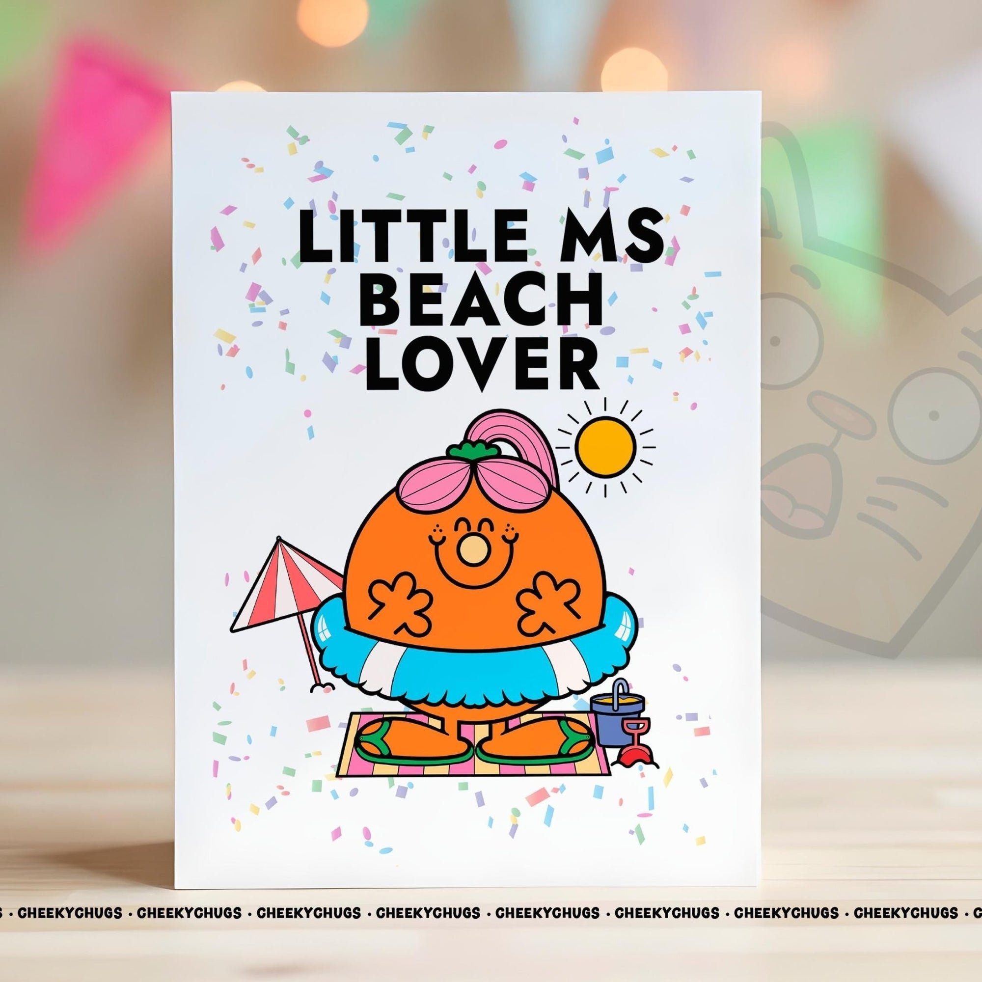Beach Sand Card For Her Ideas Women's Miss Holiday Little Ms BEACH LOVER Cards Friday For 30th 40th 50th 60th - CHUGS - 0156 - CheekyChugs