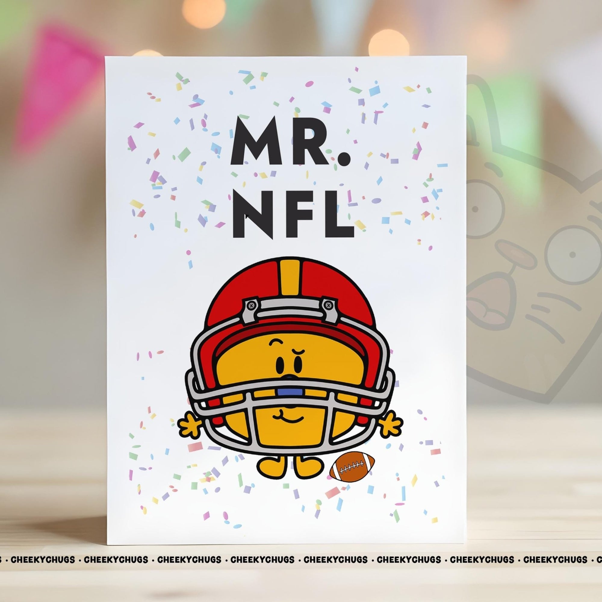 Birthday Card For NFL Fan Him Men Novelty Mr NFL Card Ideas For Friend Family Brother Dad Husband Son American Football CHUGS - 0193 - CheekyChugs