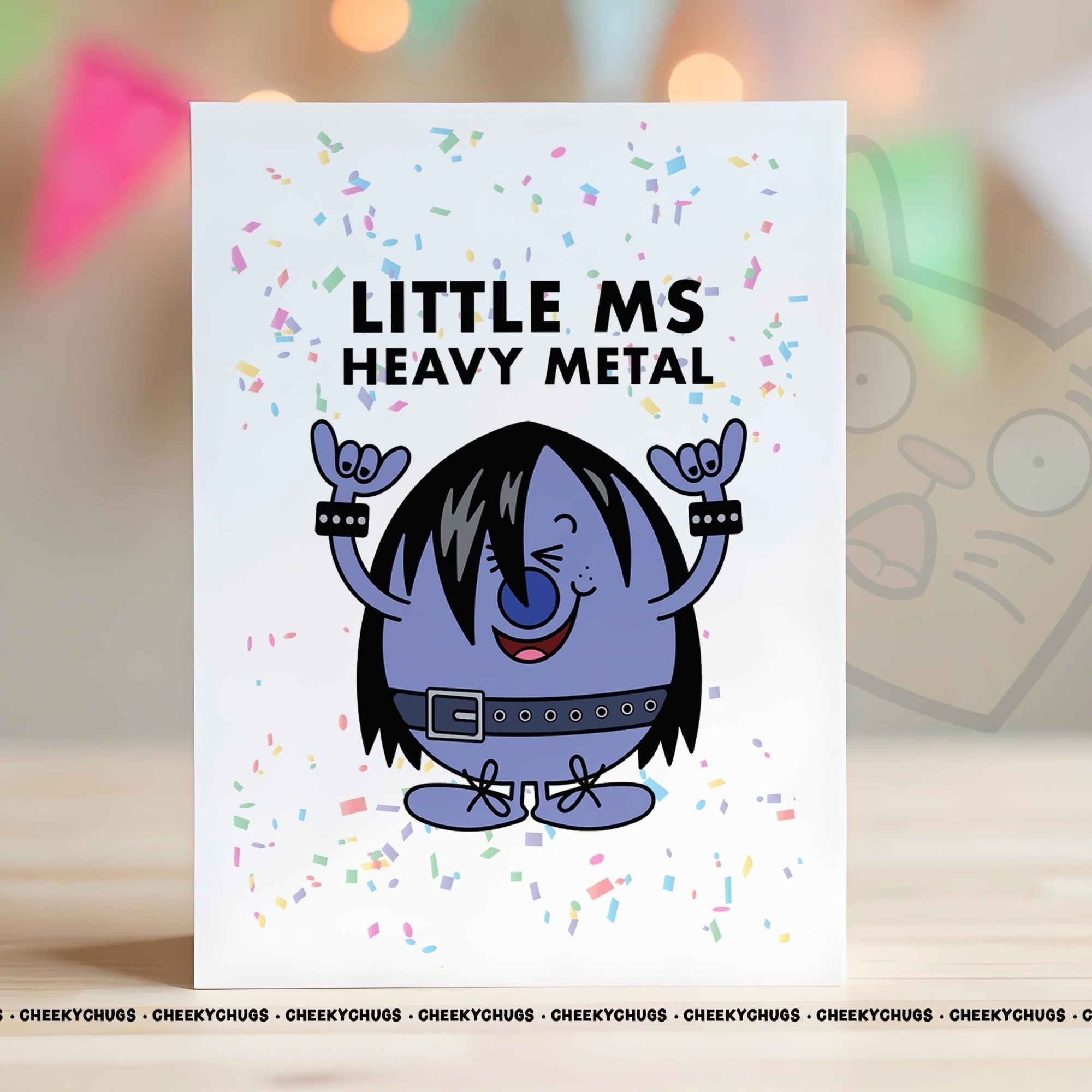 Birthday Card Novelty Little Ms HEAVY METAL Greeting Card For Her Miss Female Mum Friend Bestie 18th 21st 30th 40th 50th 60th - CHUGS - 122 - CheekyChugs