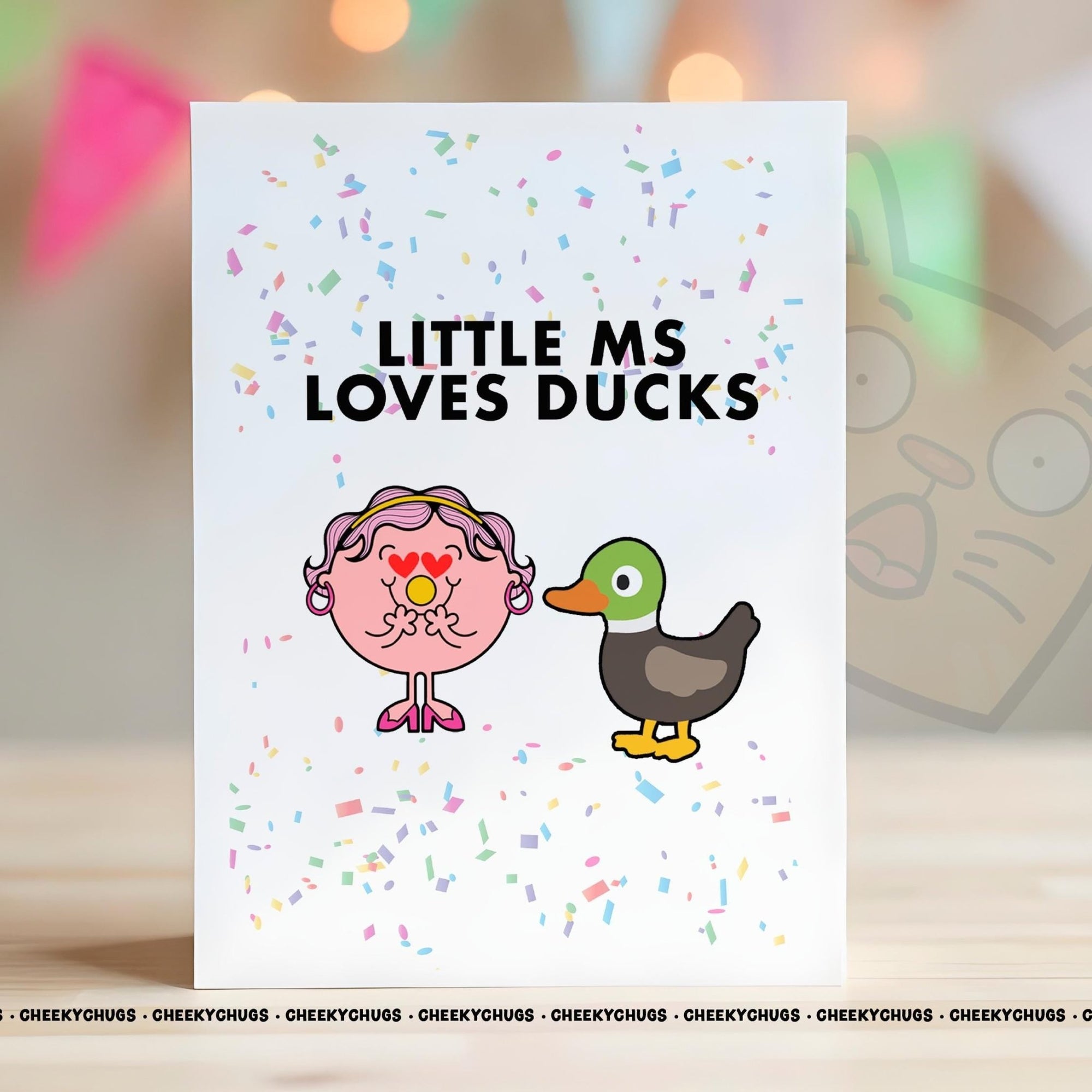 Birthday Card Novelty Little Ms LOVES DUCKS Greeting Card For Her Miss Female Mum Friend Bestie 18th 21st 30th 40th 50th 60th - CHUGS - 128 - CheekyChugs
