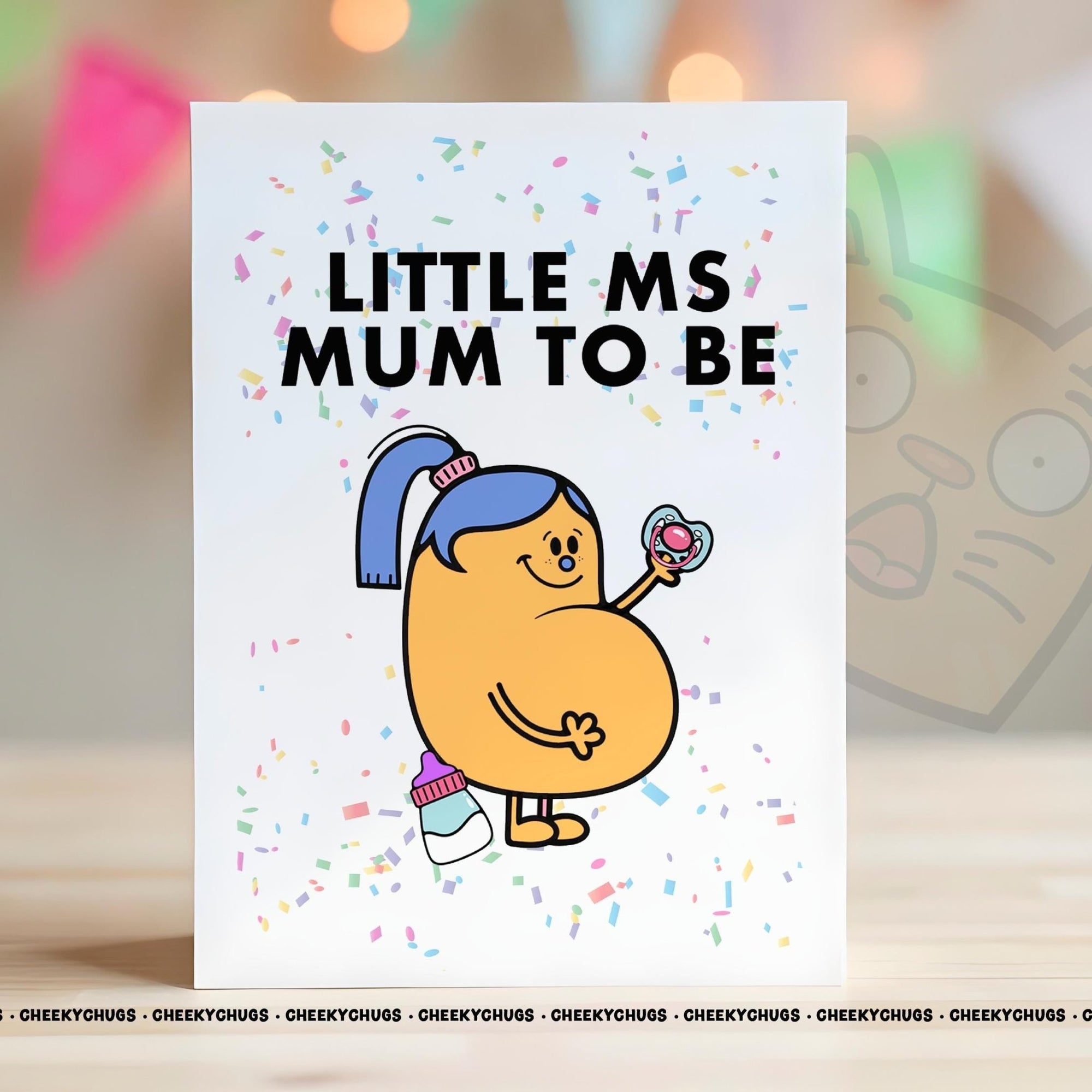 Birthday Card Novelty Little Ms MUM To BE Greeting Card For Her Miss Female Mum Friend Bestie 18th 21st 30th 40th 50th 60th - CHUGS - 134 - CheekyChugs