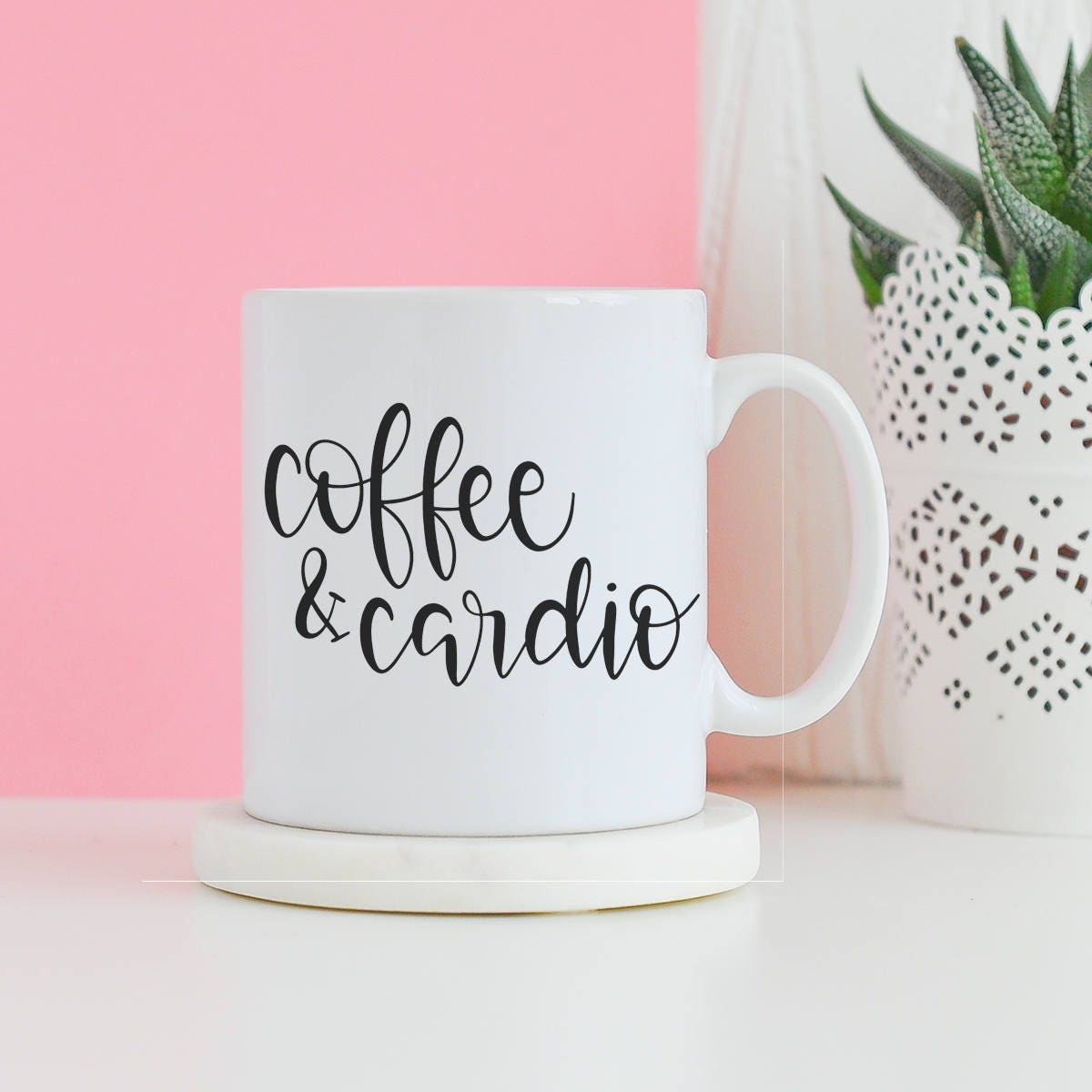 Coffee & Cardio Mug - Gym mug, Gifts for him, Novelty mug, Unique mug, Gym Exercise Running, Gifts for her mug - CheekyChugs