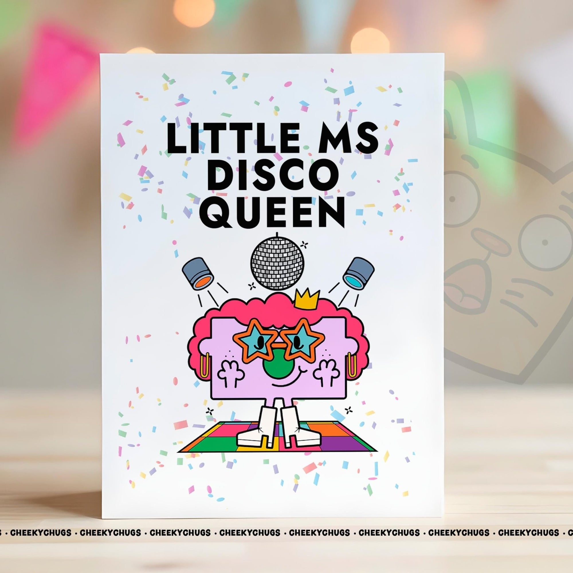 Disco Queen Card For Her Ideas Women's Miss Raving Clubs Little Ms DISCO QUEEN Cards Dancing Clubbing Hacienda 80s 90s - CHUGS - 0152 - CheekyChugs