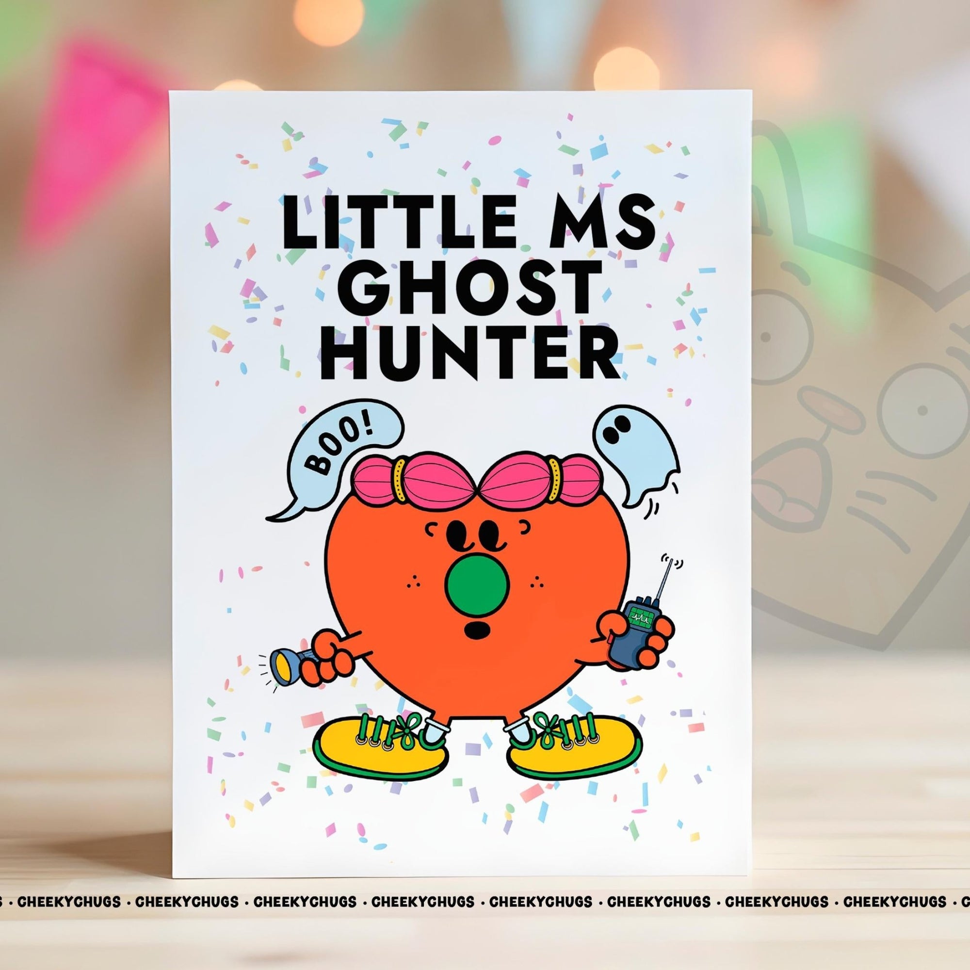 Funny Ghost Hunting Greeting Card For Her Ideas Women's Miss Little GHOST HUNTER Cards Wife Girlfriend Friend Office Birthday - CHUGS - 0164 - CheekyChugs