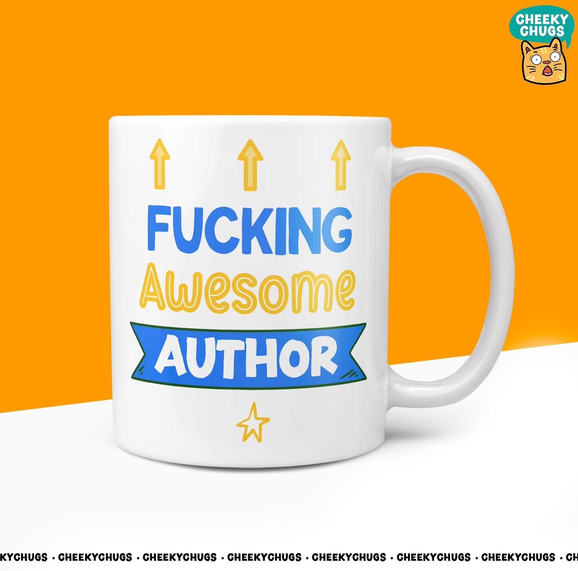 Funny Gifts For AUTHOR - Fucking Awesome AUTHOR Gift Ideas For Him Her Writer Book Author Swearing Office Novelty 10oz Coffee Tea Mug - CheekyChugs