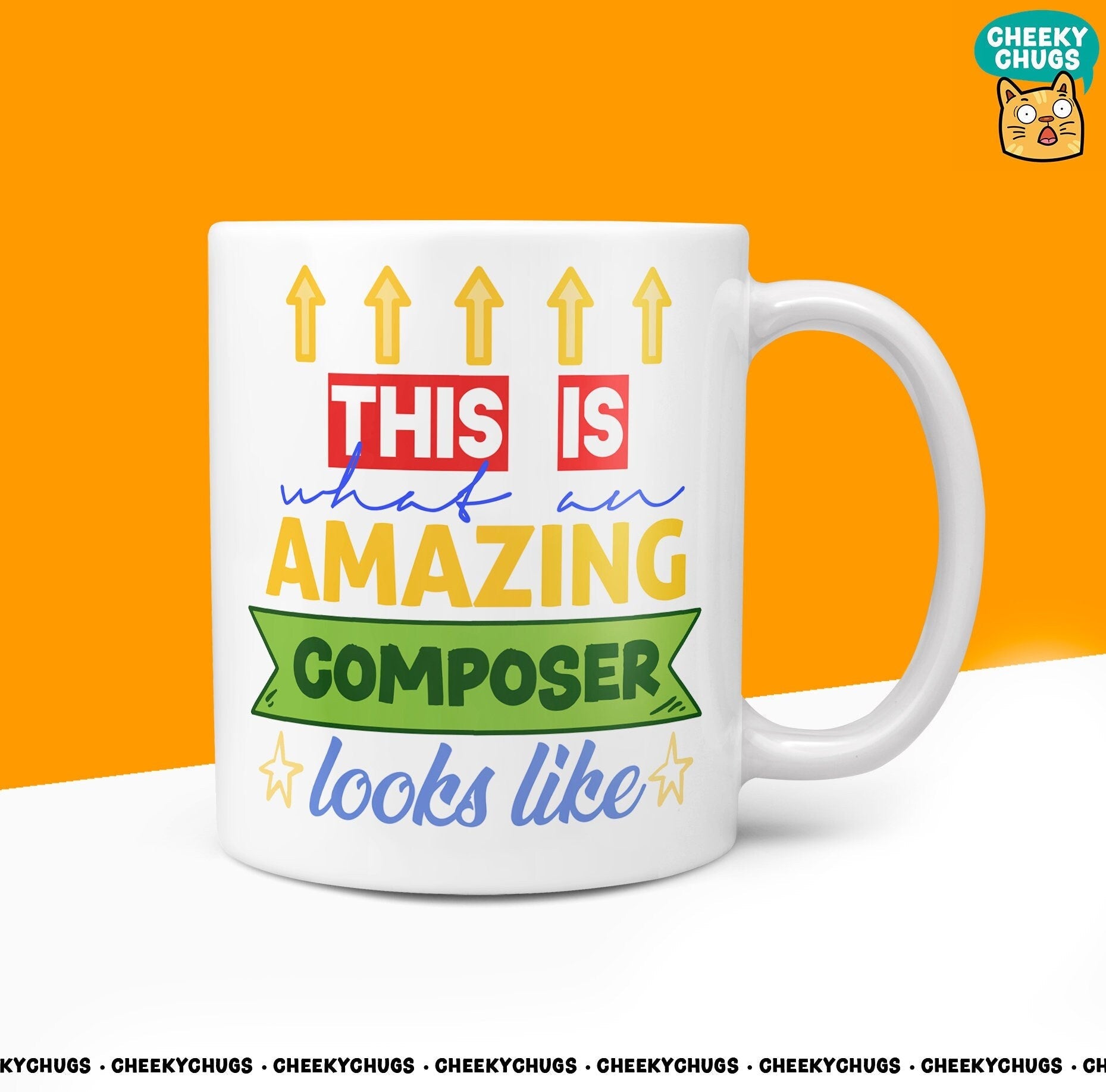 Gift Mug For COMPOSER - This Is What An Amazing COMPOSER Looks Like Gifts Ideas For Him Her Music Novelty 10oz Coffee Tea Mug - CheekyChugs