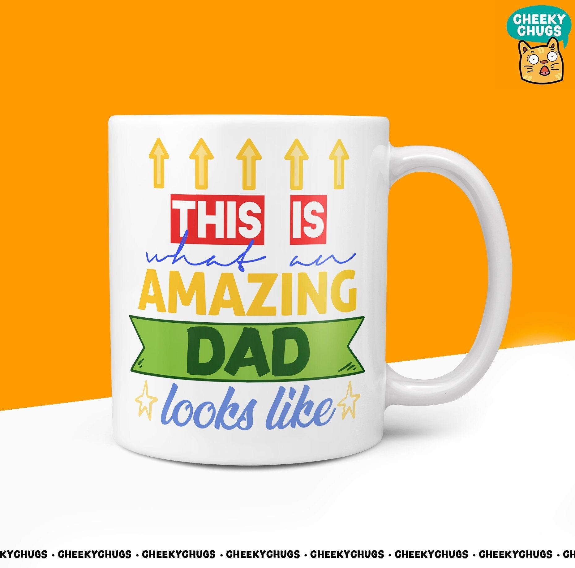 Gift Mug For DAD - This Is What An Amazing DAD Looks Like Gifts Ideas For Him Her Cook Novelty 10oz Coffee Tea Mug - CheekyChugs
