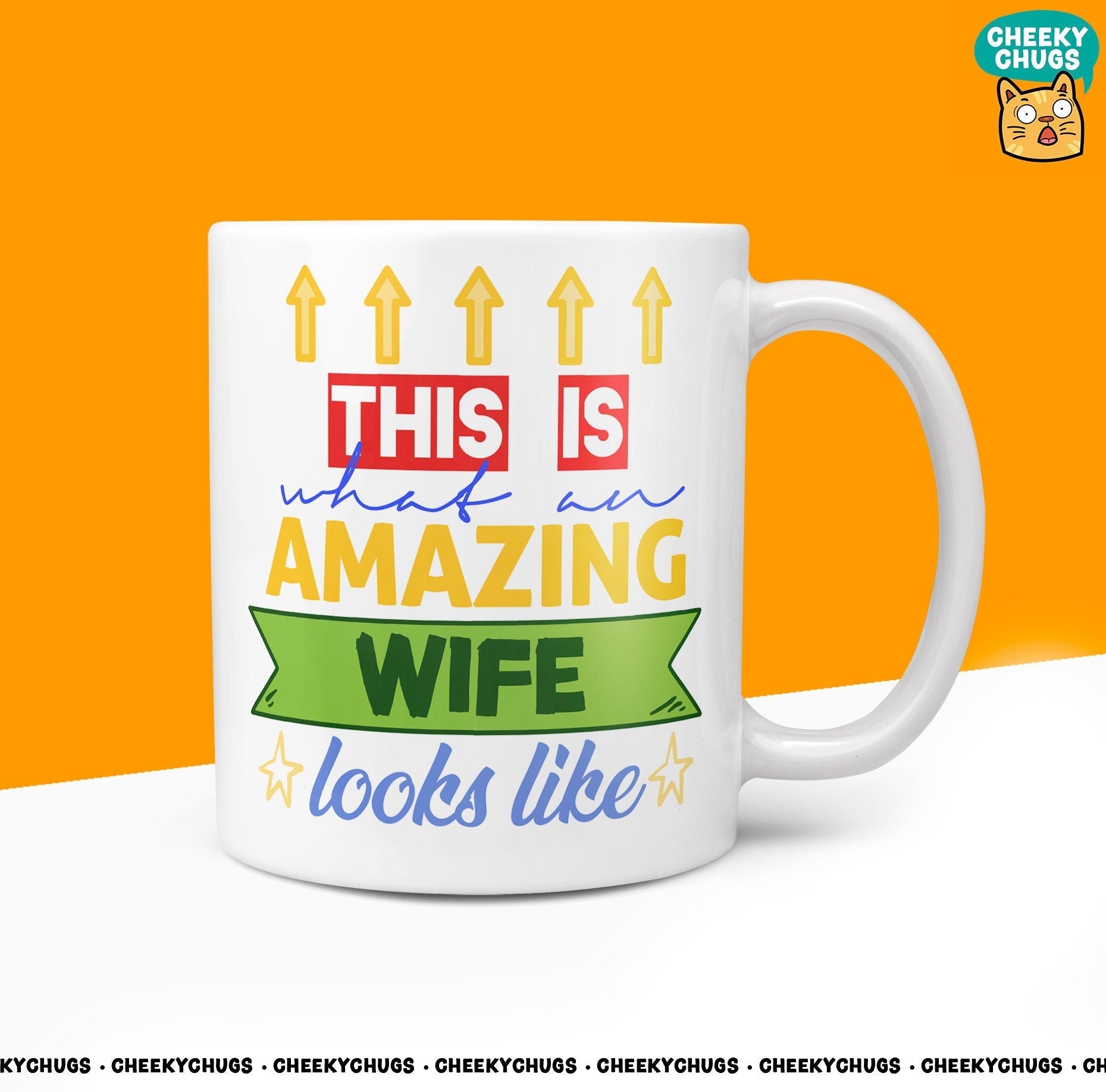 Gift Mug For WIFE - This Is What An Amazing WIFE Looks Like Gifts Ideas For Him Her Cook Novelty 10oz Coffee Tea Mug - CheekyChugs