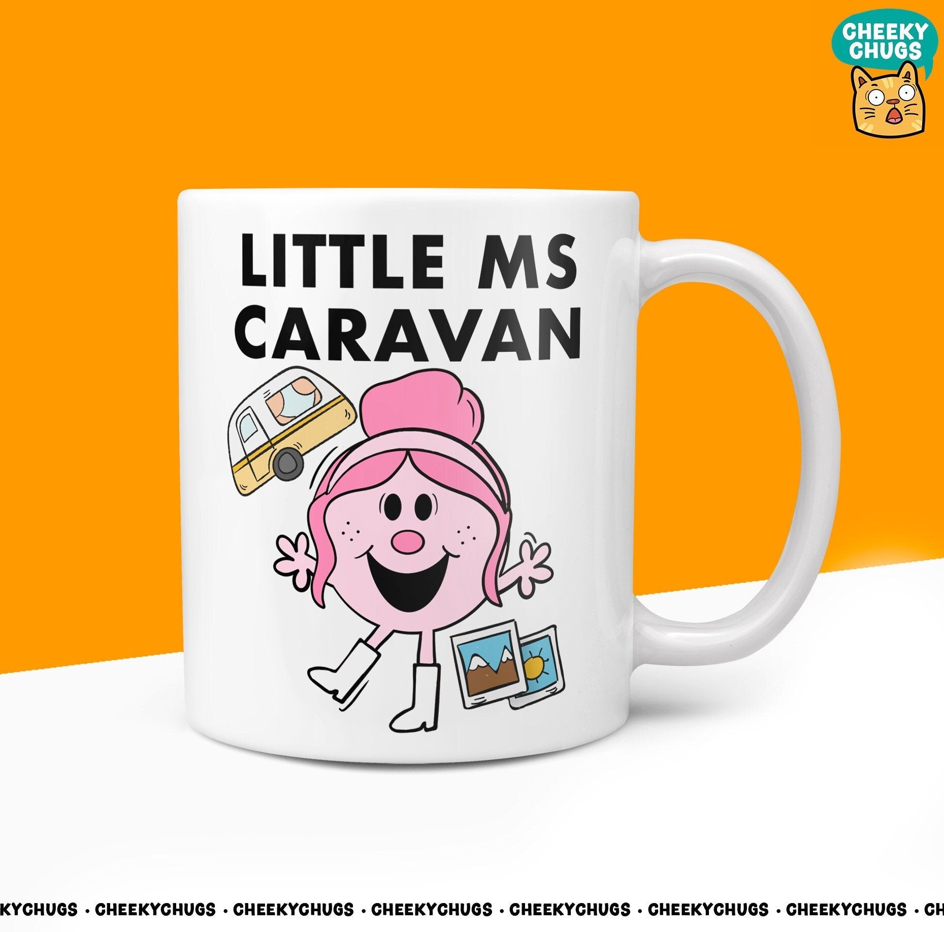 Little MS CARAVAN Friend Office Bestie Birthday Christmas Gift For Miss Her Novelty Mr Men Gifts 10oz Coffee Tea Mug - CheekyChugs
