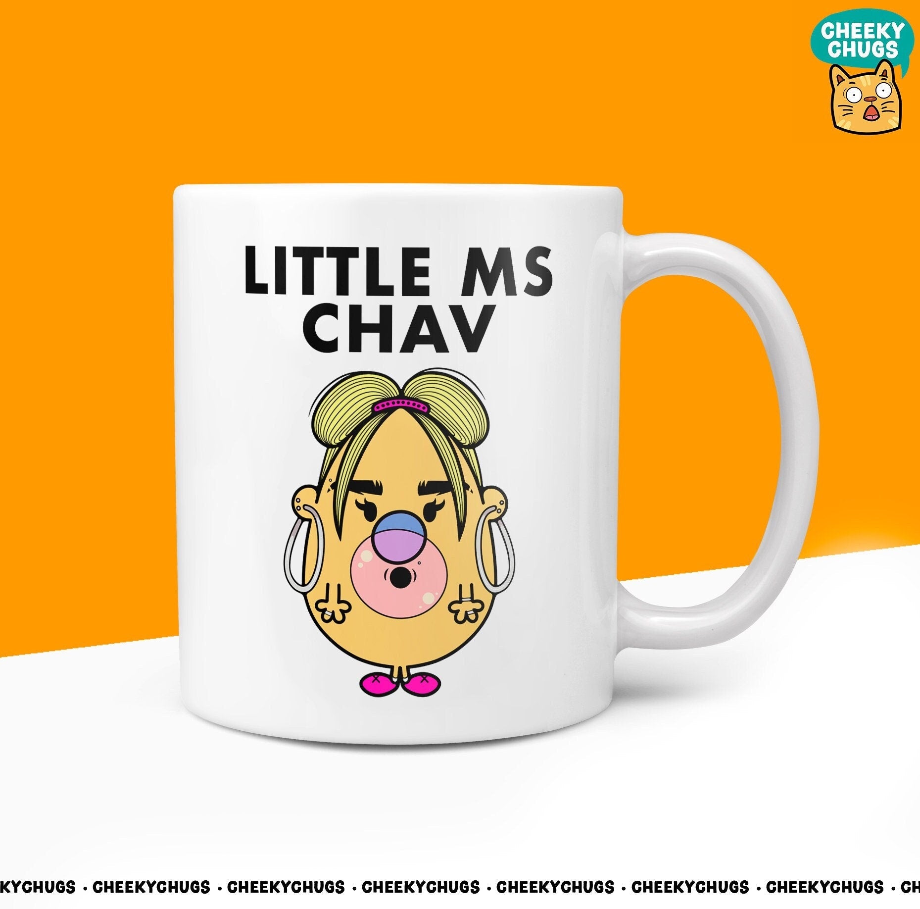 Little MS CHAV Friend Office Bestie Funny Birthday Christmas Gift For Miss Her Novelty Mr Men Gifts 10oz Coffee Tea Mug - CheekyChugs