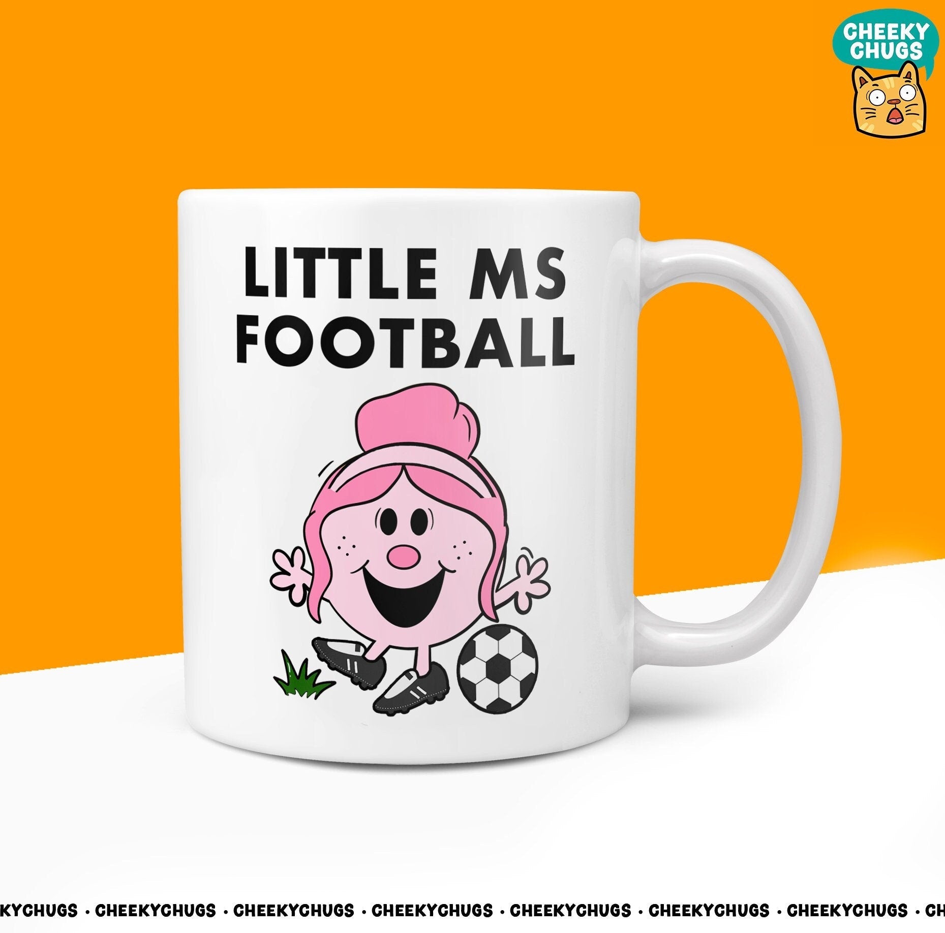 Little MS FOOTBALL Footballing Friend Office Bestie Birthday Christmas Gift For Miss Her Novelty Girls Team Gifts 10oz Coffee Tea Mug - CheekyChugs