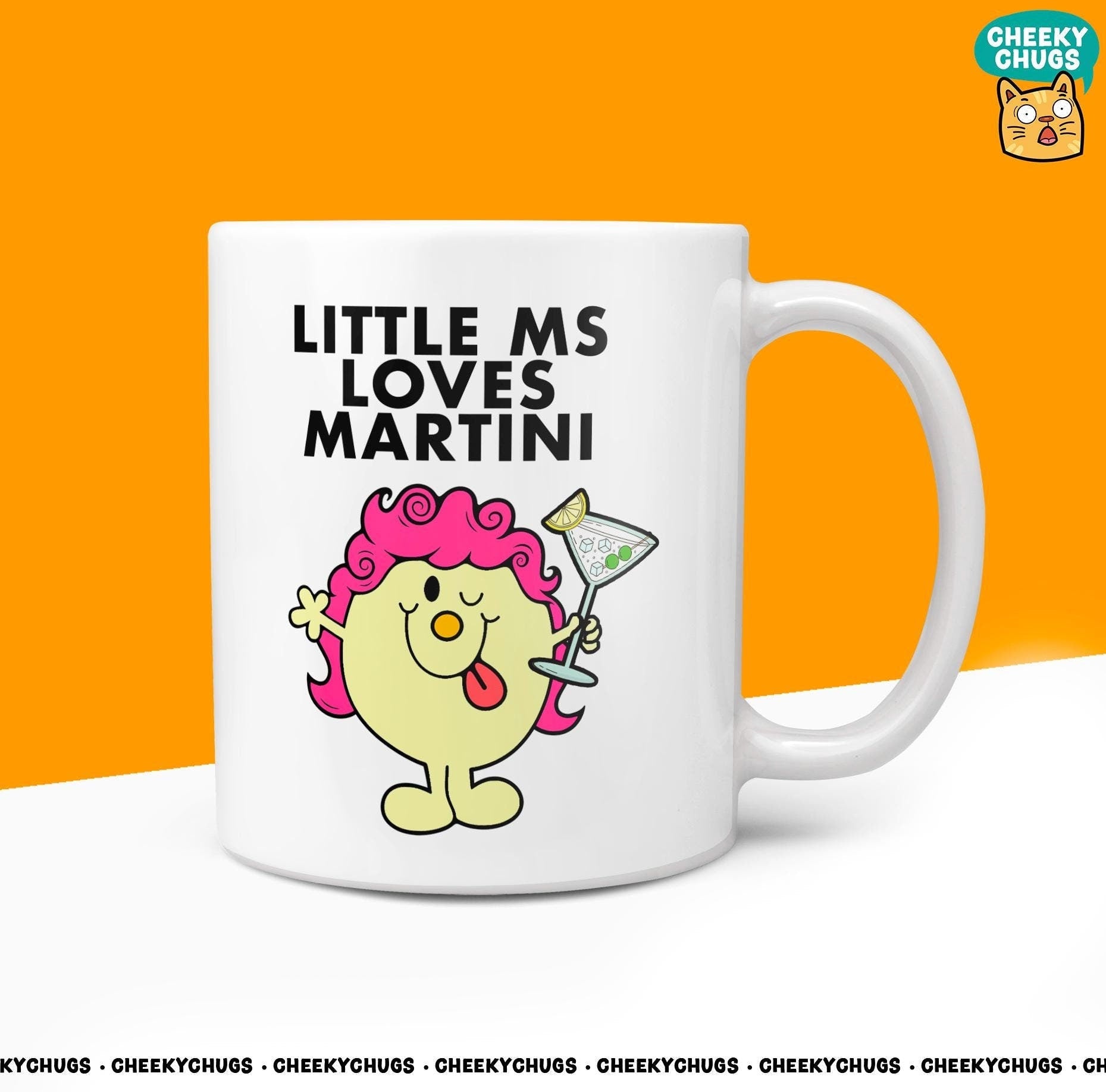 Little MS LOVES MARTINI Drinker Friend Office Bestie Birthday Christmas Gift For Miss Her Novelty Gifts 10oz Coffee Tea Mug - CheekyChugs