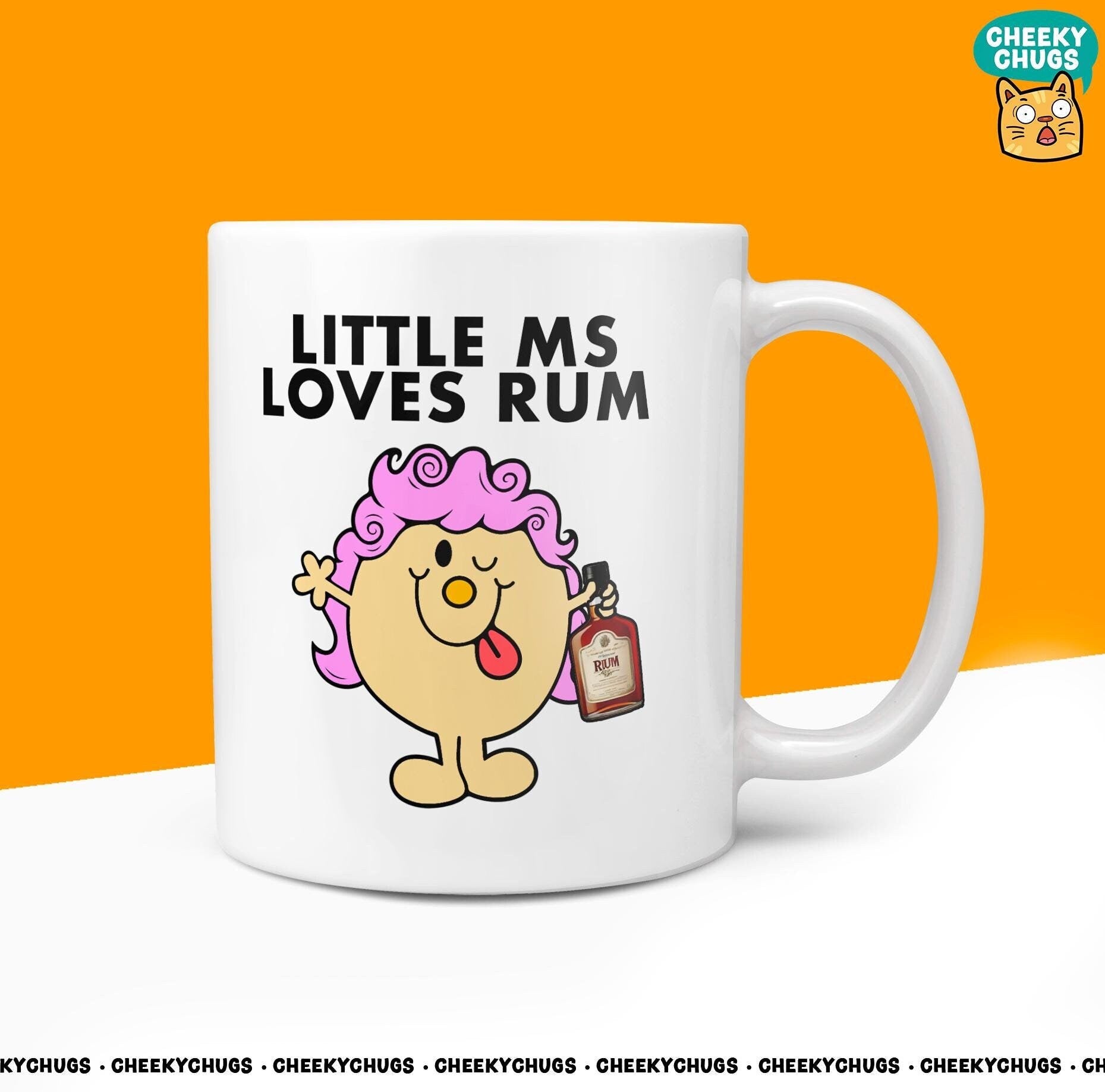 Little Ms LOVES RUM Drinker Friend Office Bestie Birthday Christmas Gift For Miss Her Novelty Gifts 10oz Coffee Tea Mug - CheekyChugs