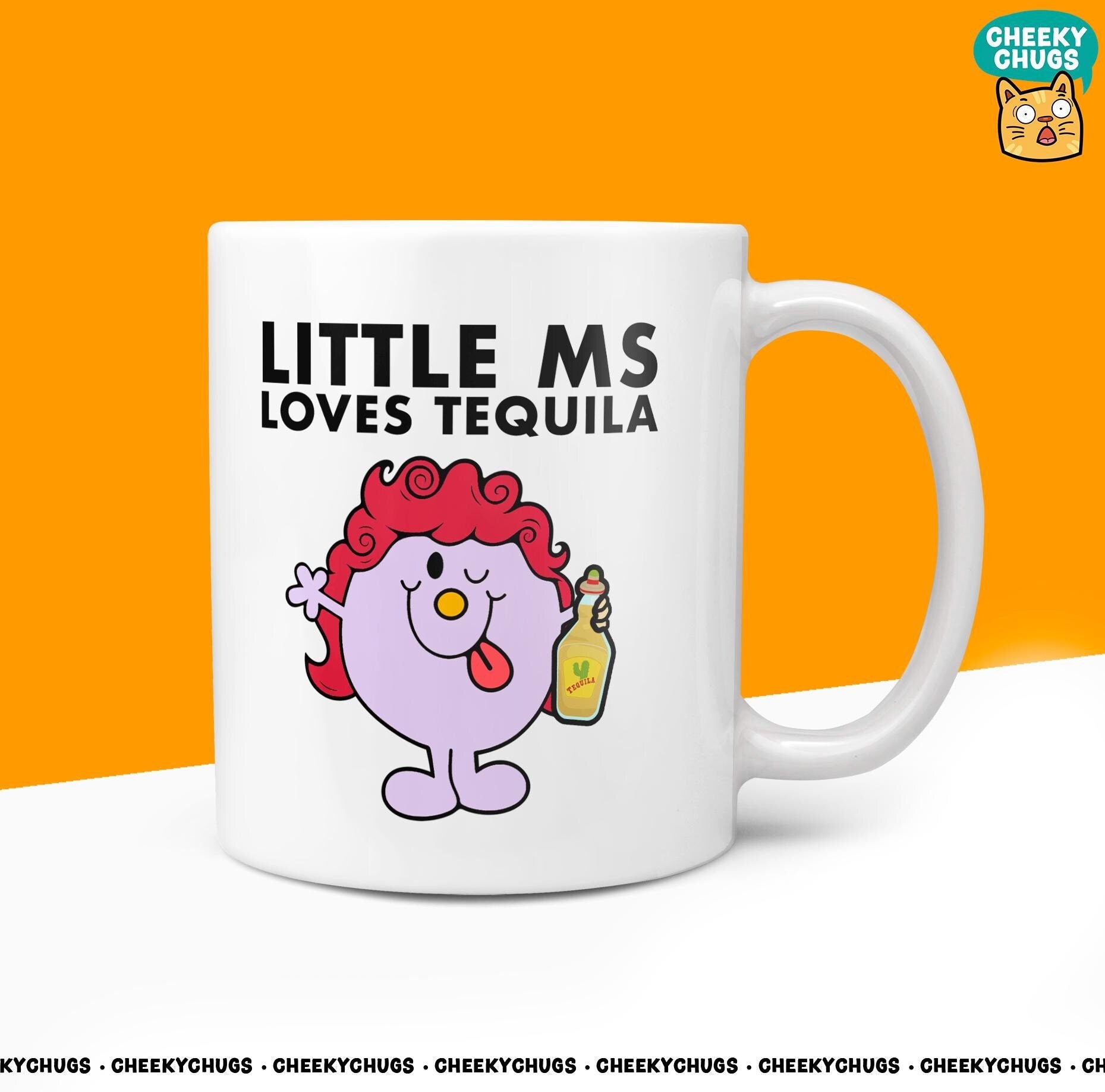 Little Ms LOVES TEQUILA Drinker Friend Office Bestie Birthday Christmas Gift For Miss Her Novelty Gifts 10oz Coffee Tea Mug - CheekyChugs