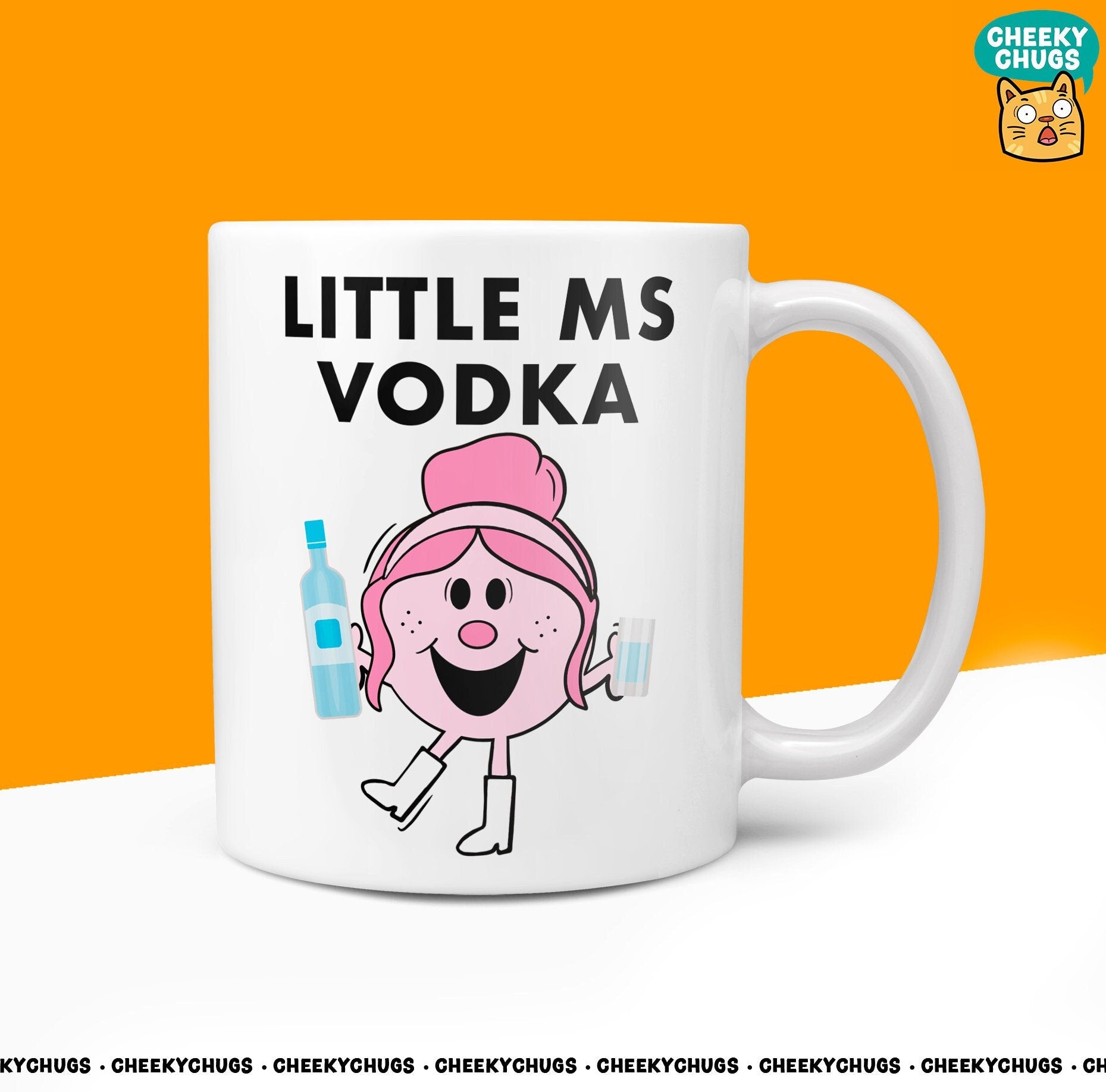 Little MS VODKA Drinker Friend Office Bestie Birthday Christmas Gift For Miss Her Novelty Gifts 10oz Coffee Tea Mug - CheekyChugs