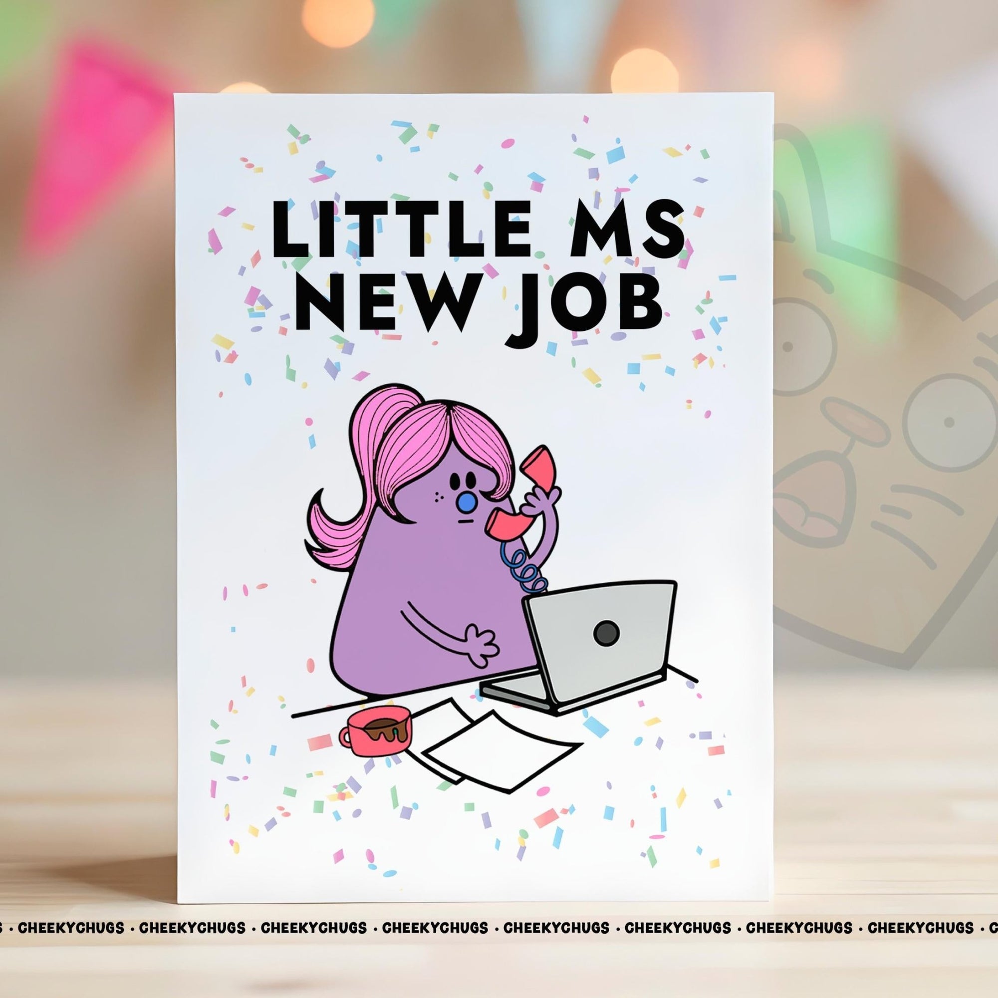 NEW JOB Card For Her Ideas Women's Miss Congratulations Career Promotion Office Change Work Greeting Well Done Cards - CHUGS - 175 - CheekyChugs