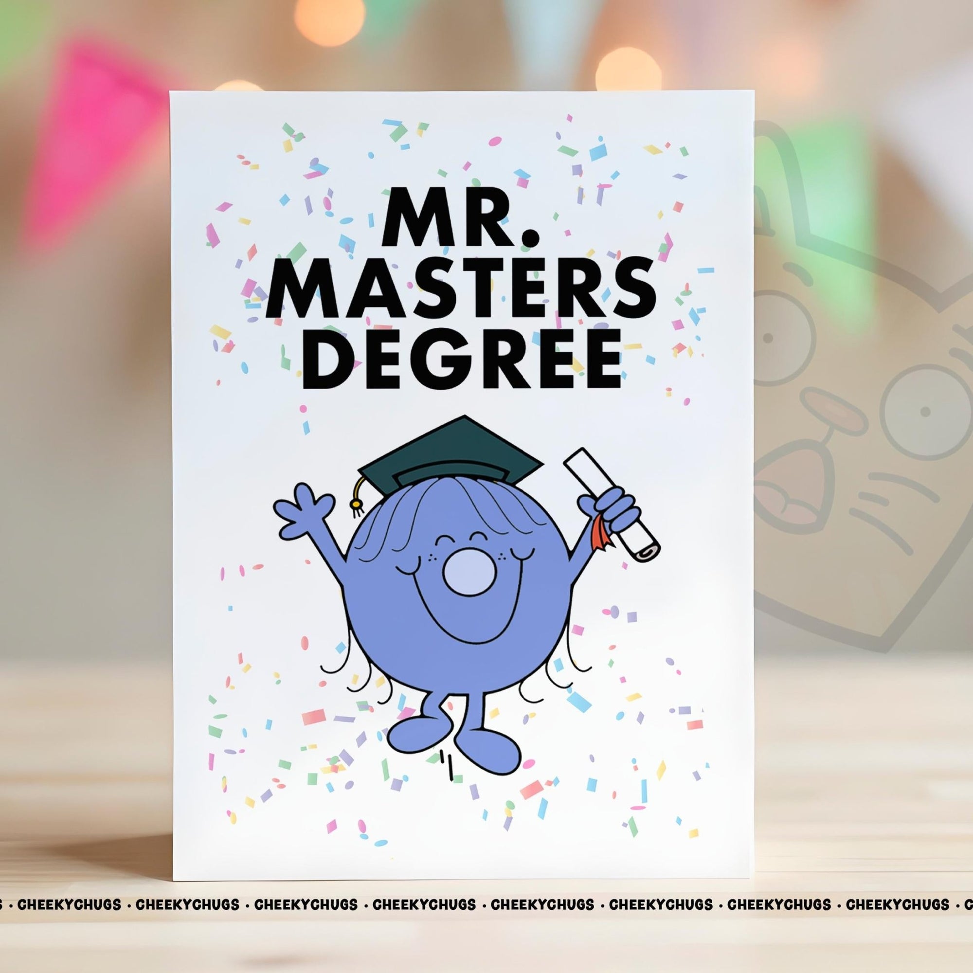Novelty Card Mr MASTERS DEGREE Greeting Card For Him Men Man Friend Bestie University - CHUGS - 133 - CheekyChugs